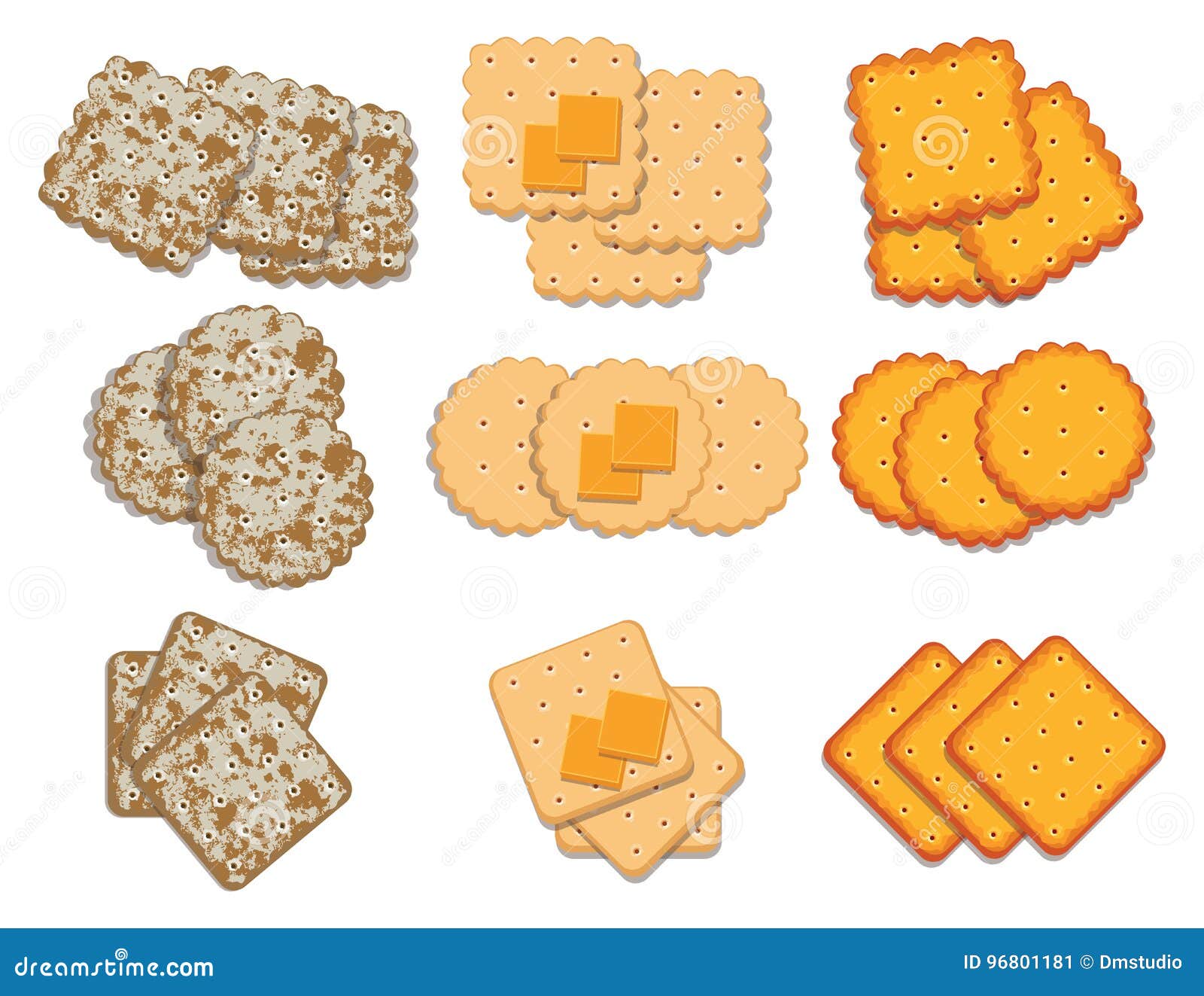 set of cracker chips. 