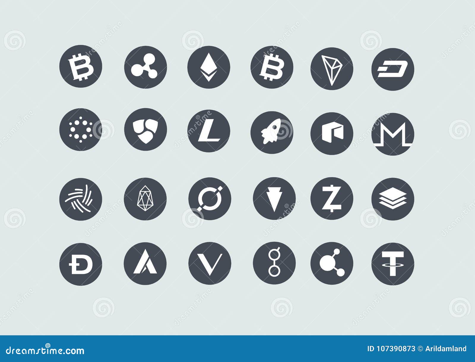 Bitcoin Cryptocurrency Icon Collection Set Editorial Stock Photo -  Illustration of crypto, coin: 107390873