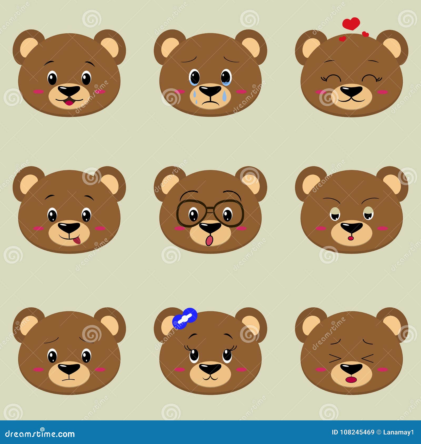 cartoon bear face