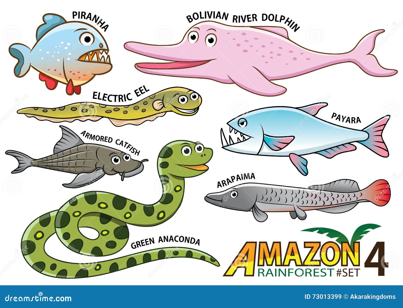 Amazon River Animals Stock Illustrations – 102 Amazon River Animals Stock  Illustrations, Vectors & Clipart - Dreamstime