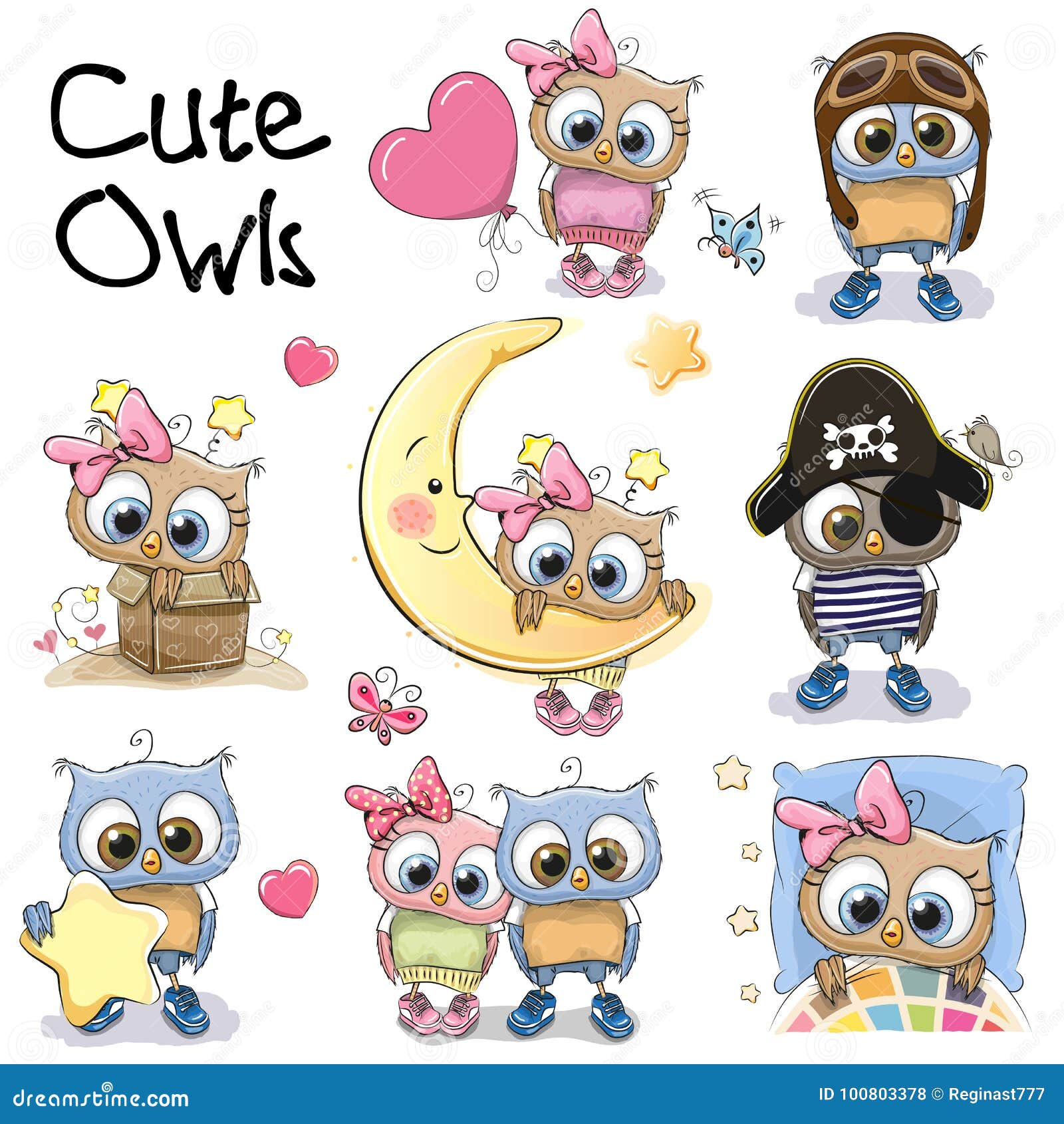 Cute Owl Cartoon Clip Art