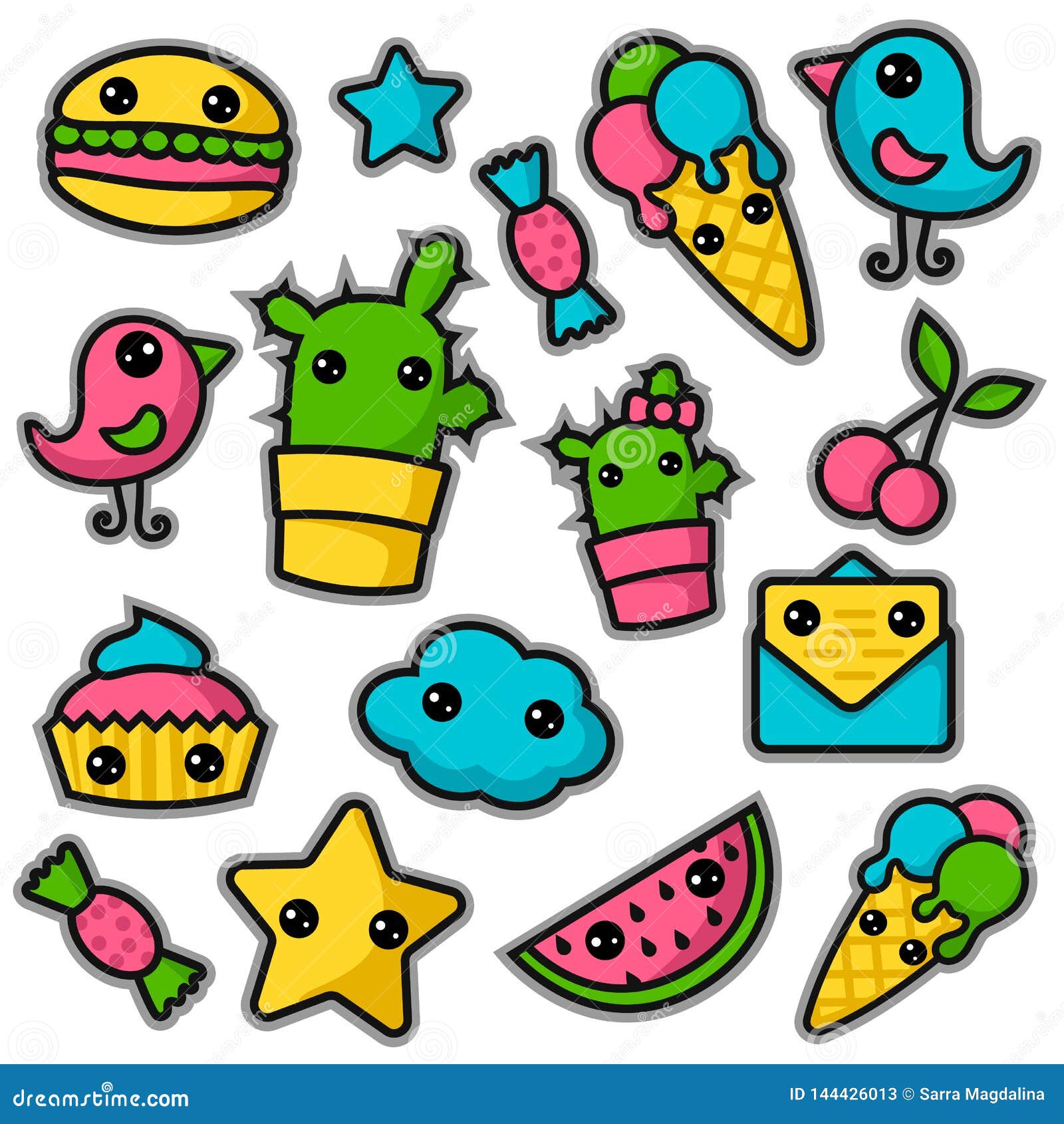 Candy stickers Vectors & Illustrations for Free Download