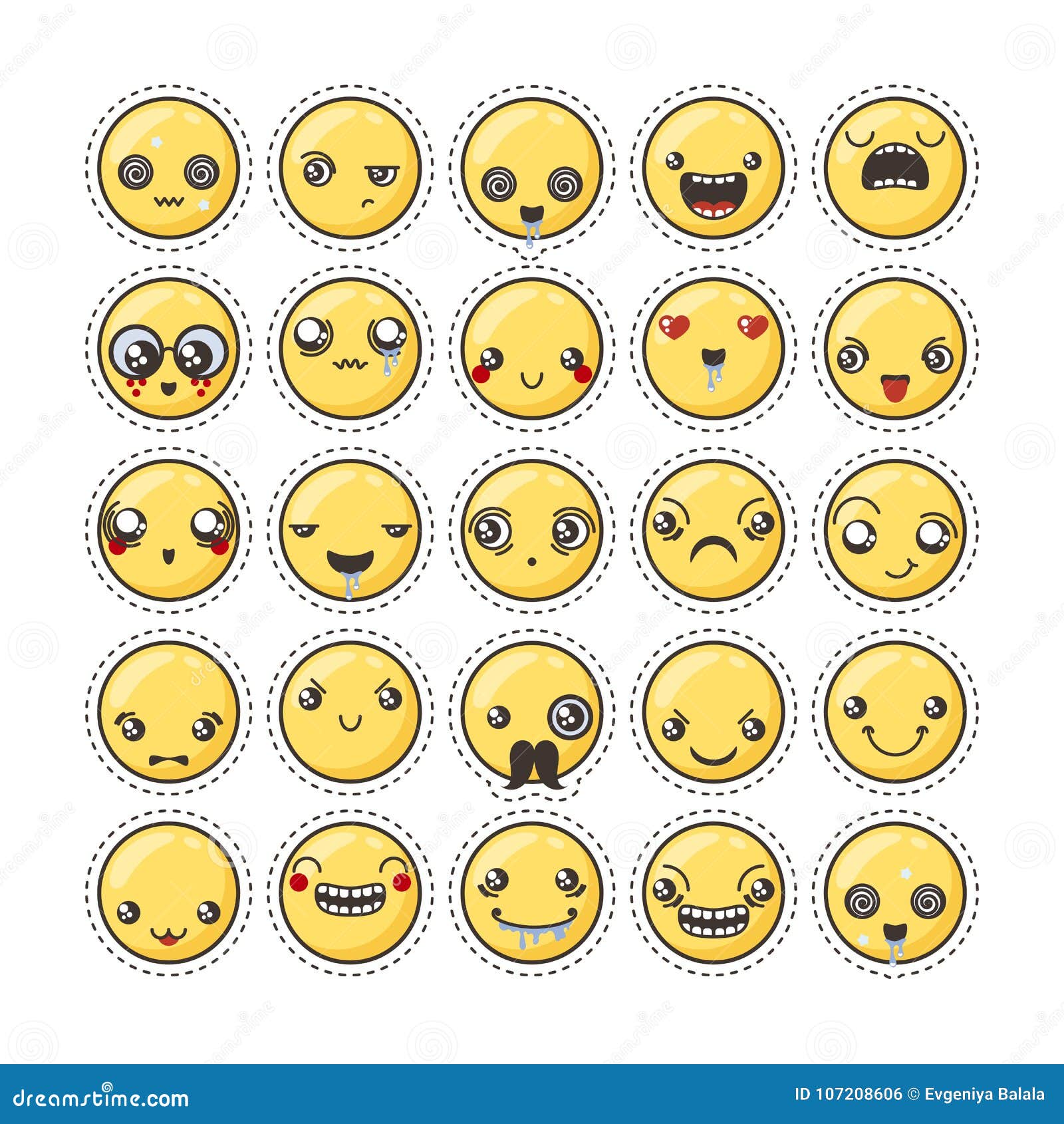 Premium Vector  Emoticon cat icon pack vector set