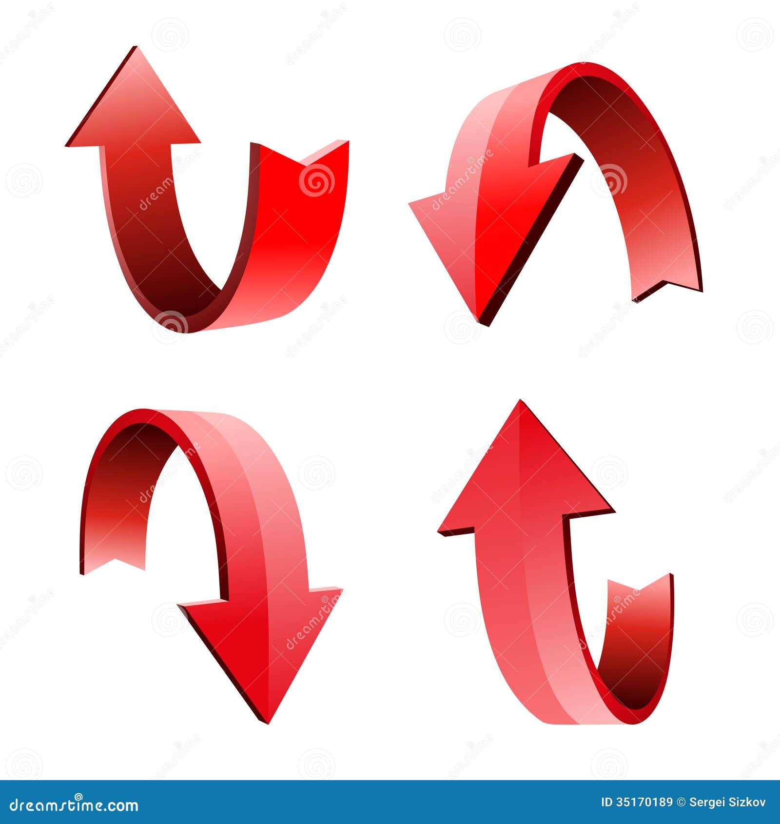 Download Set Of 3d Arrow, Vector Illustration Stock Vector ...