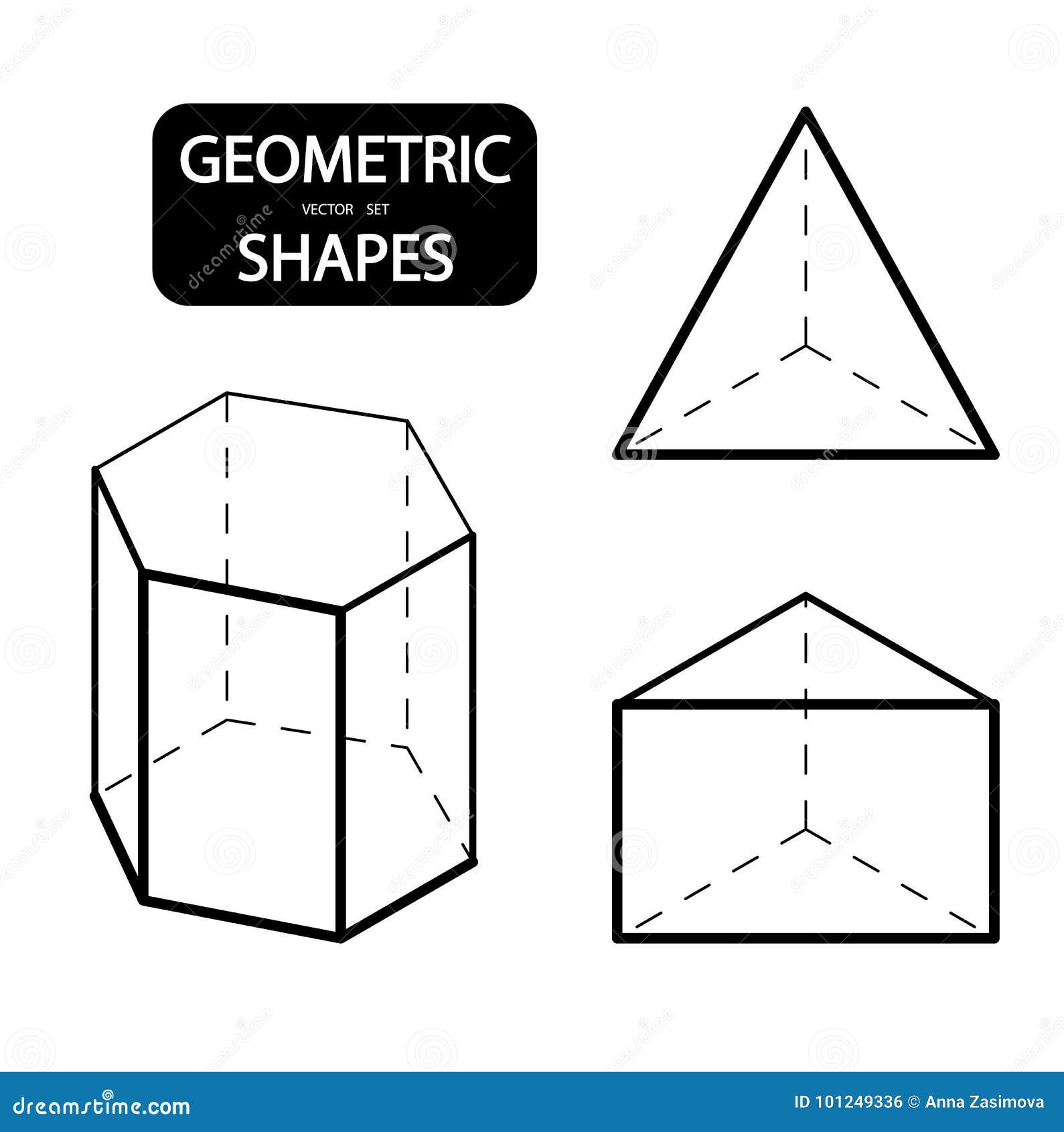 Set Of 3d Geometric Shapes Isometric Views The Science Of Geometry