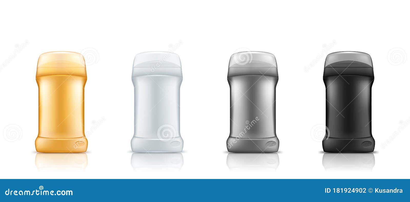 Set Of 3D Realistic Stick Deodorant Antiperspirant Bottle ...