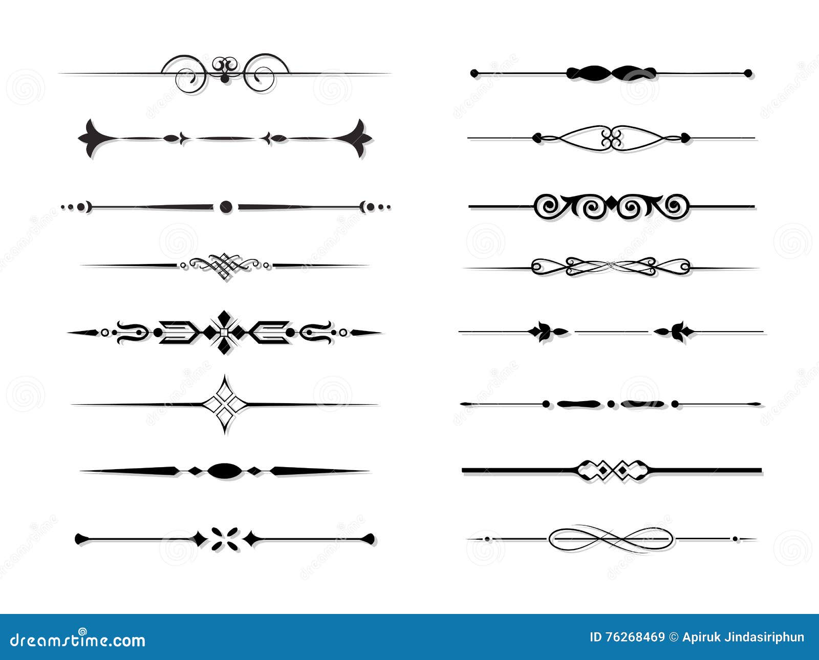 set of decorative s, border and page rules frame.