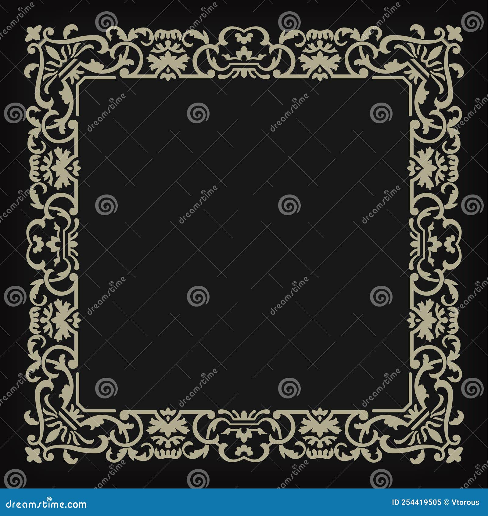 Decorative seamless border stock vector. Illustration of huge 254419505