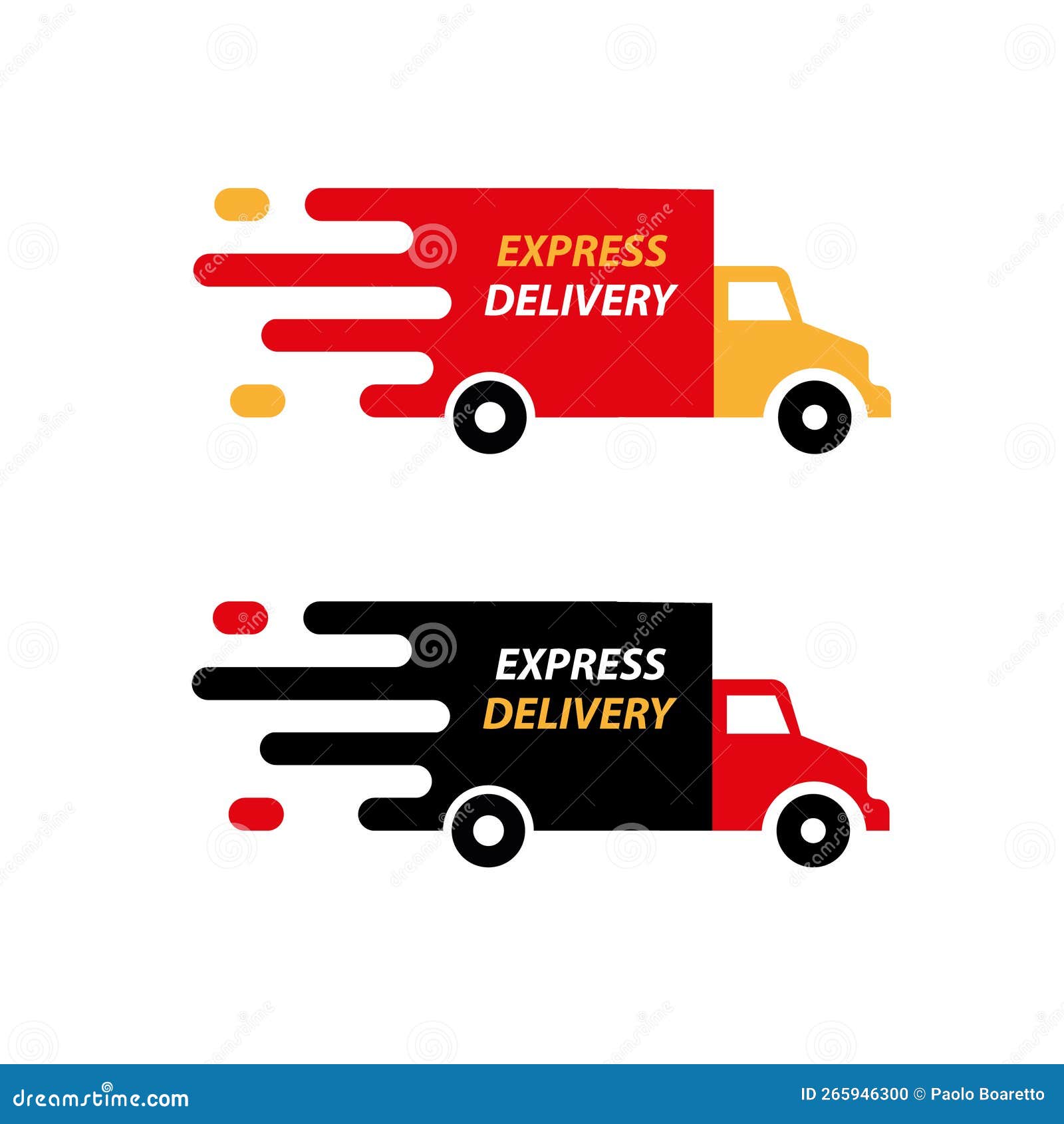 Set of Delivery Icons. Express Delivery, Truck Stock Illustration ...