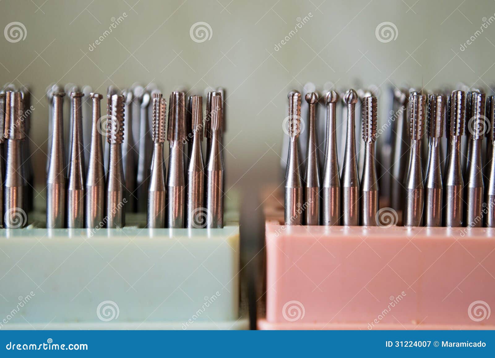 Set of Dental Drills Closeup, Selective Focus Stock Image Image of