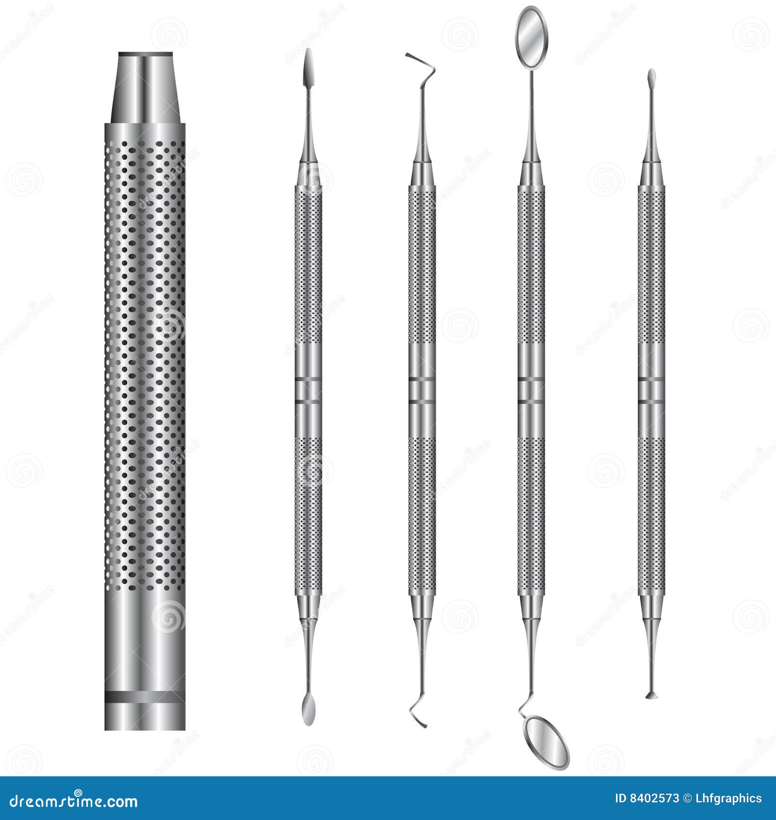 Set of Dental Tools stock vector. Illustration of cavity 8402573