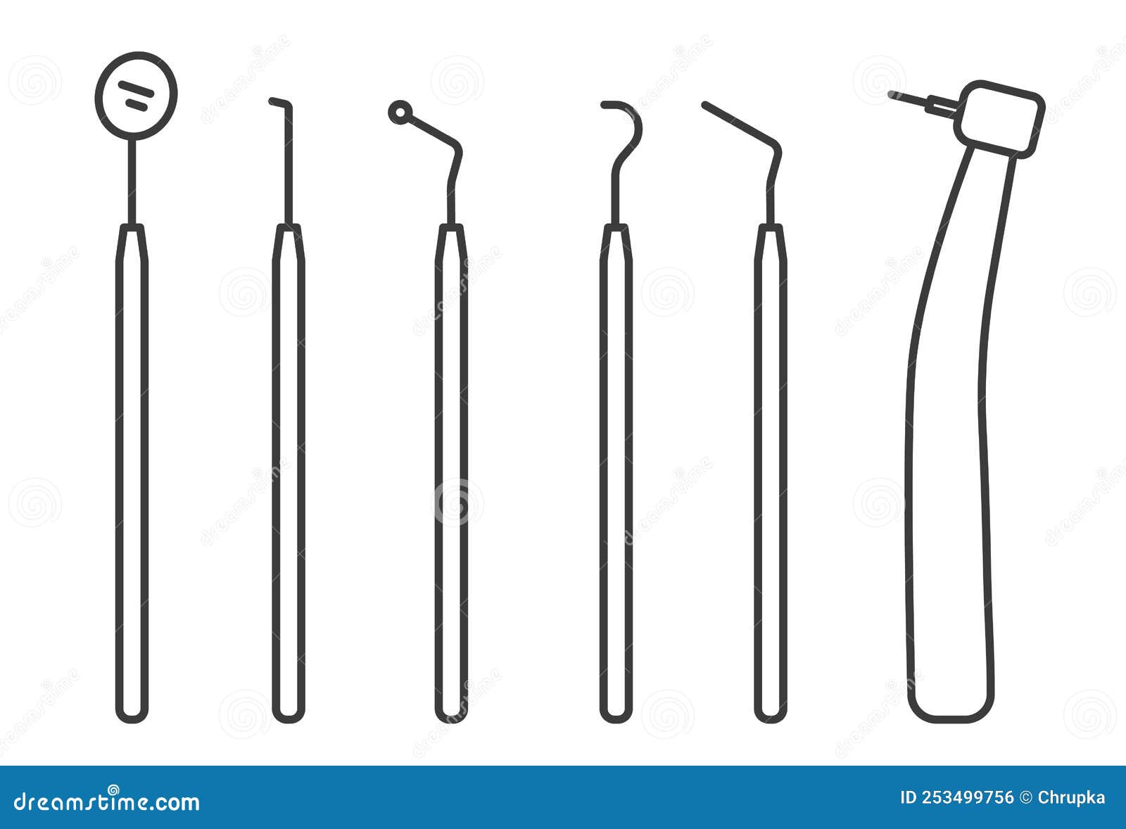 Set of dentist tools icons stock vector. Illustration of oral 253499756
