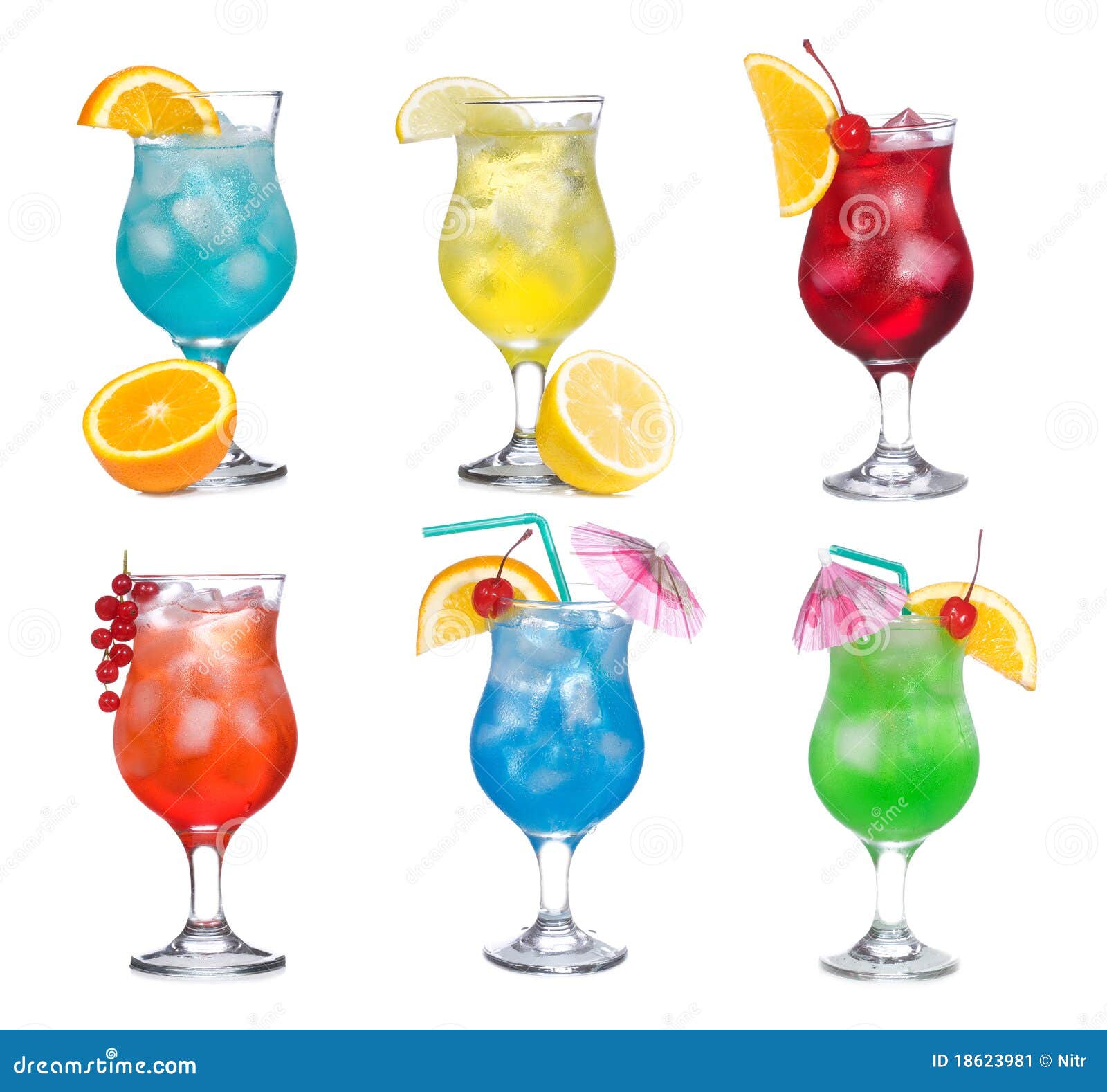Set with Different Cocktails Stock Image Image of lime, background