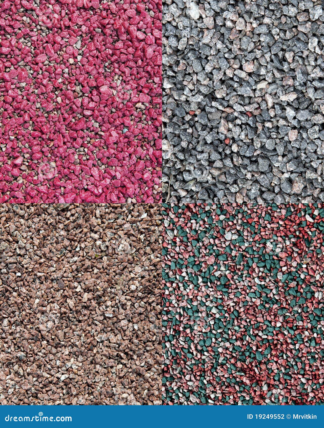 A Set of the Different Decorative Crushed Stones Stock Photo Image of