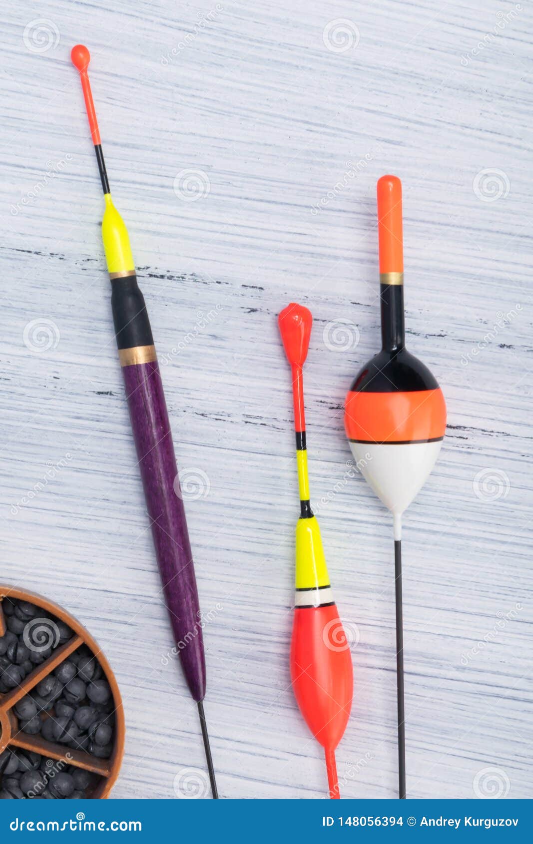 Set of Different Float for Fishing Rods on a Light Background Stock Photo -  Image of gear, line: 148056394