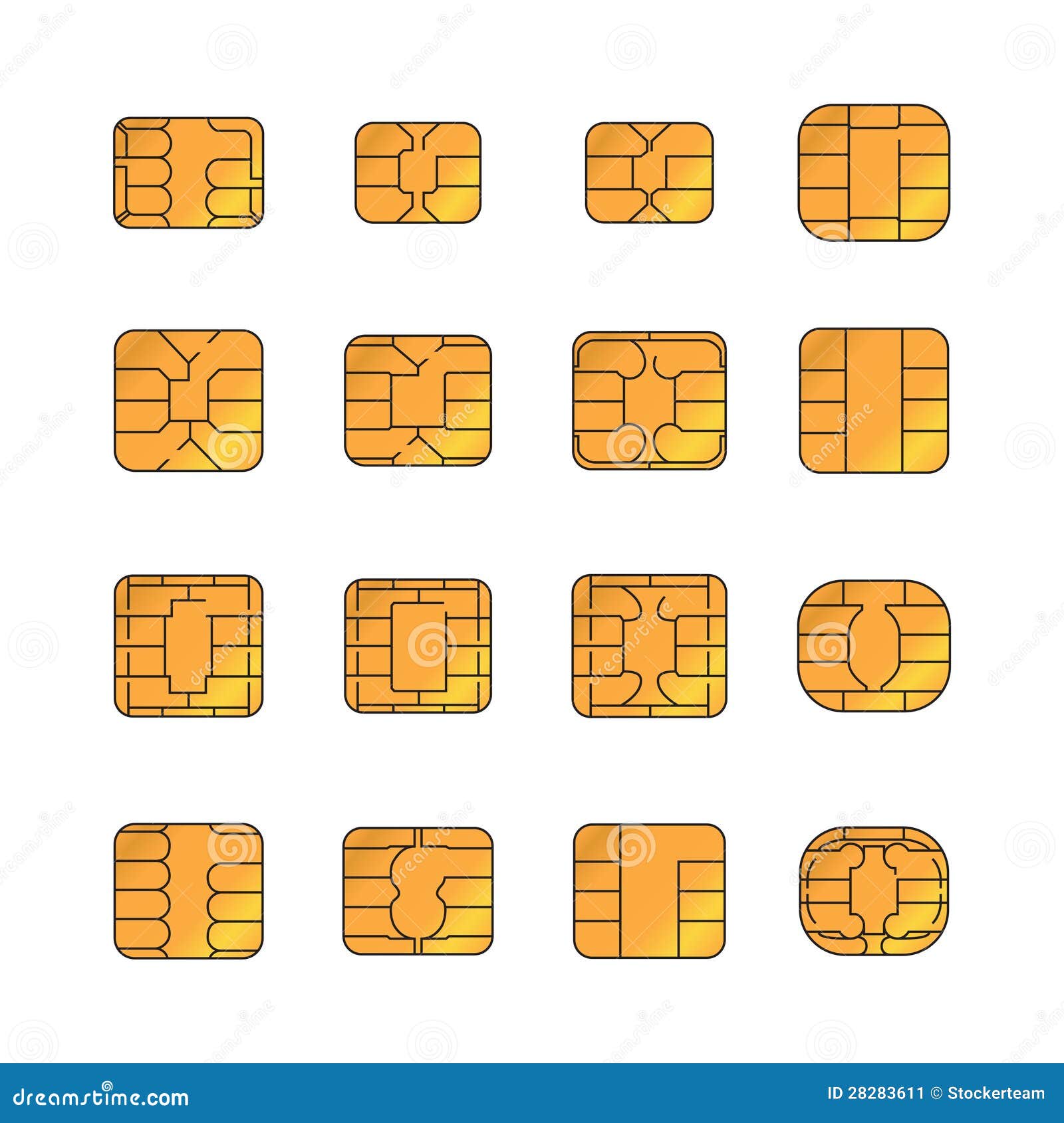 Set Of Different Sim Card Stock Illustration Illustration Of