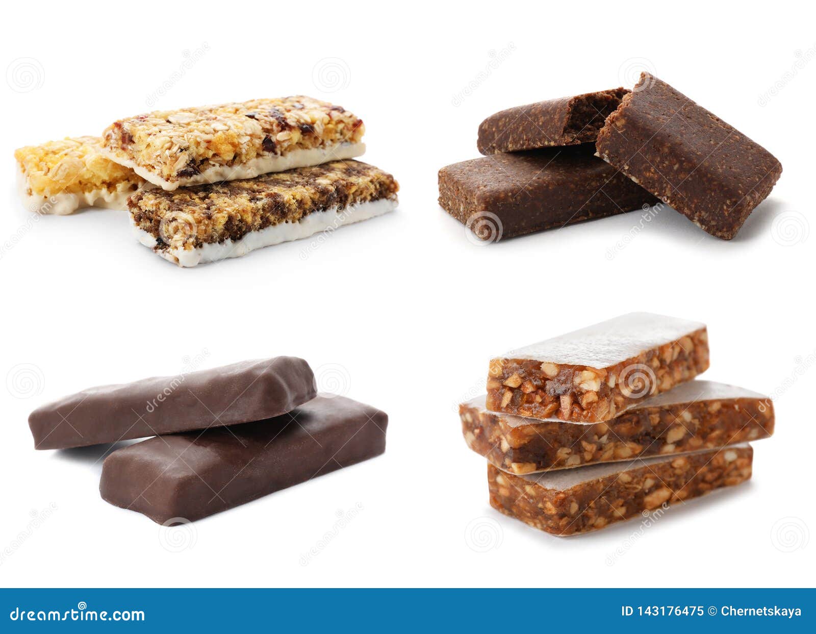 Set of Different Sweet Protein Bars Stock Image Image of ingredient