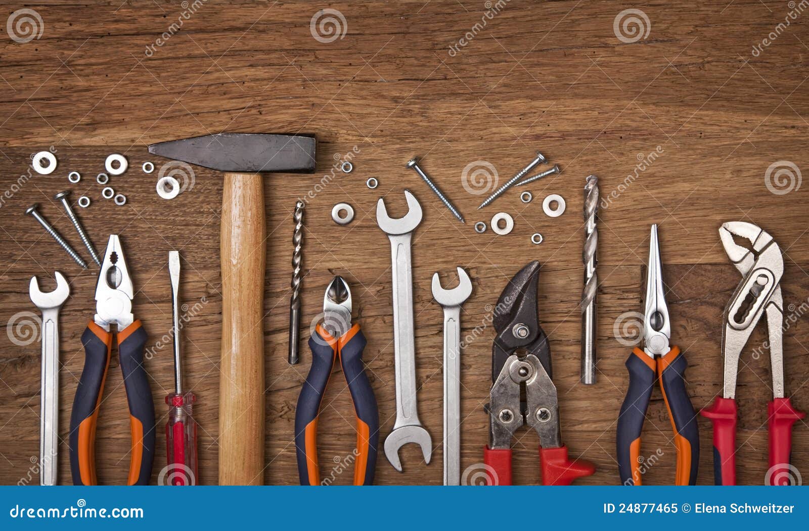 Set of different tools stock image. Image of tools ...