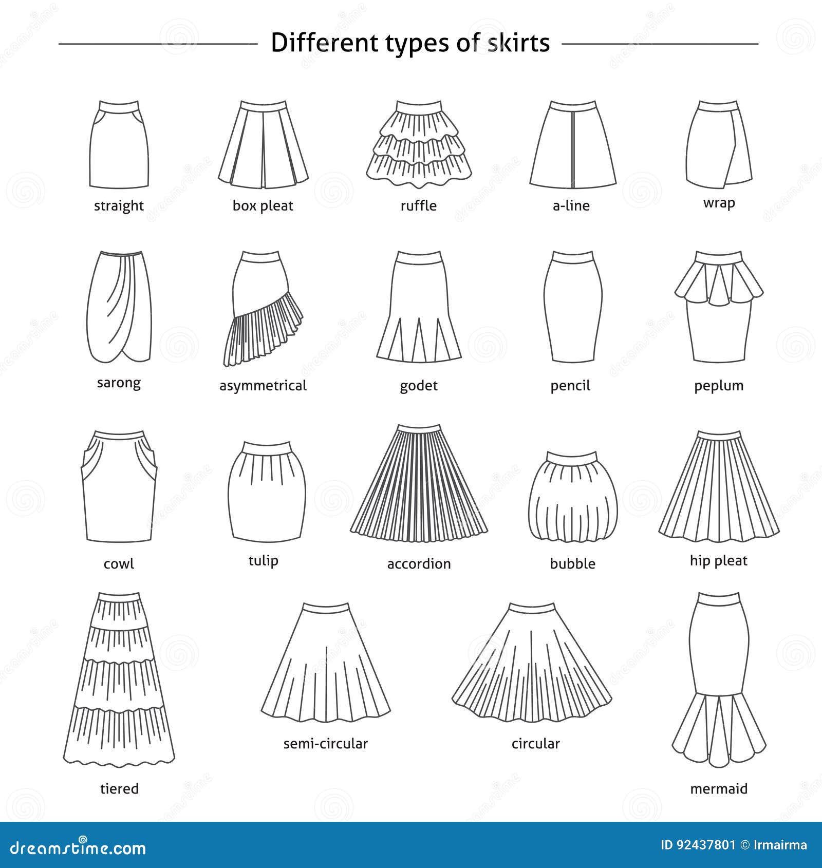 65 Different Skirt Styles 2022 Mega Skirt Chart  ThreadCurve