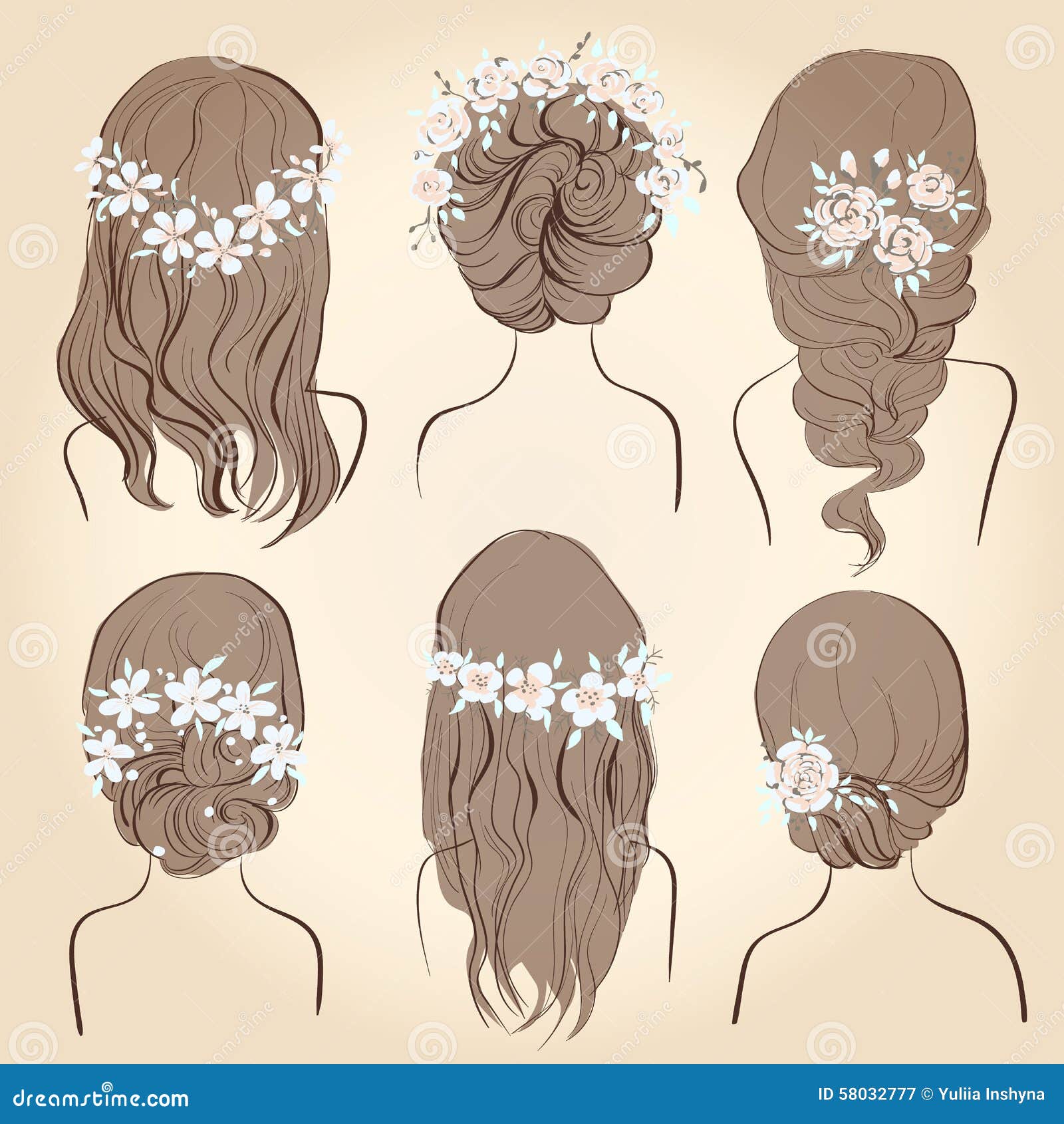 Set of Different Vintage Style Hairstyles, Wedding Hairstyles Stock Vector - Illustration of back, dress: 58032777 Set of Different Vintage Style Hairstyles, Wedding Hairstyles Stock Vector - Illustration of back, dress: 58032777