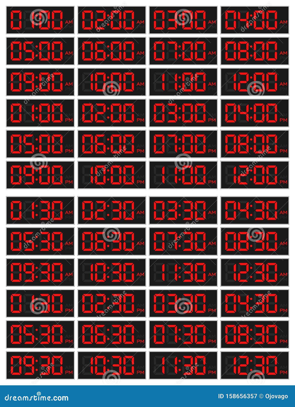 12 Hour Digital Clock