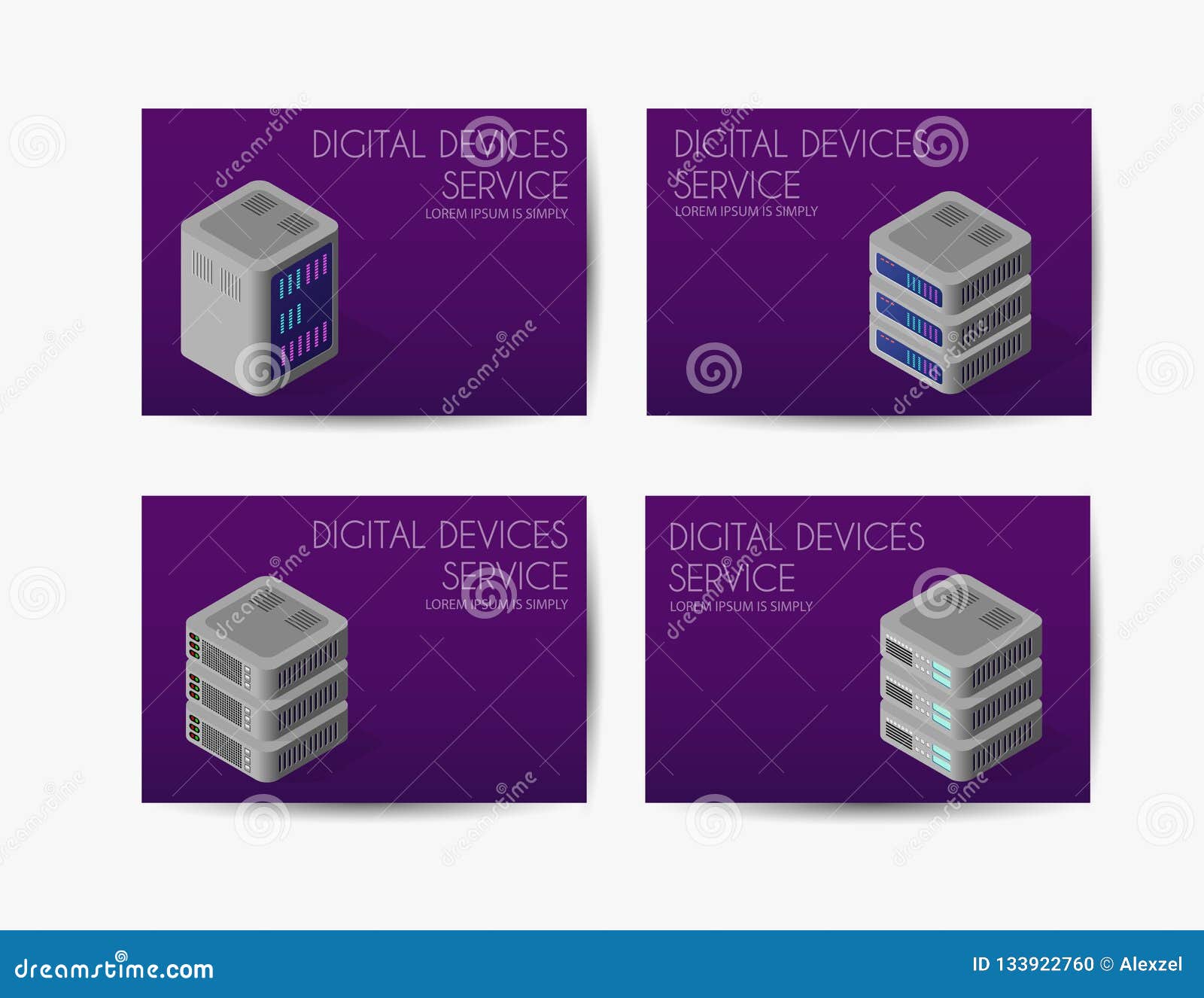 Set of digital template stock vector. Illustration of group 133922760