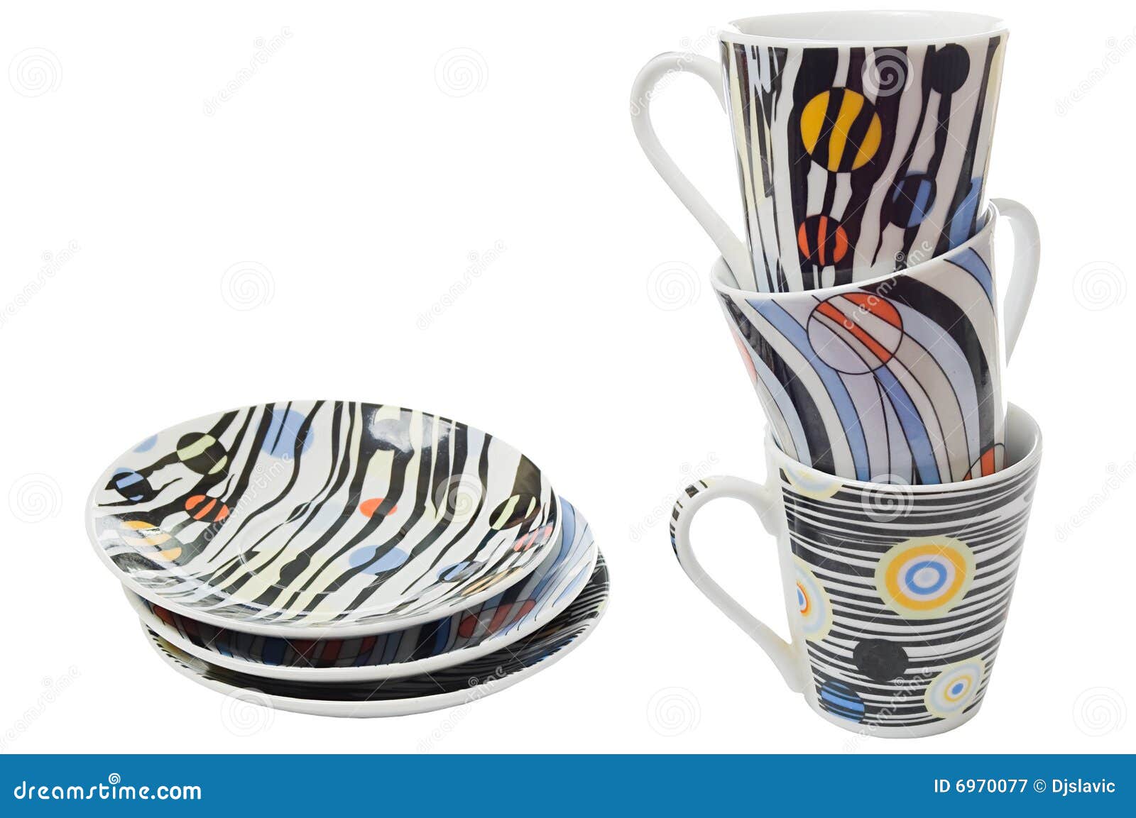 Set of Dishes and Cups for Coffee Stock Image Image of bowl