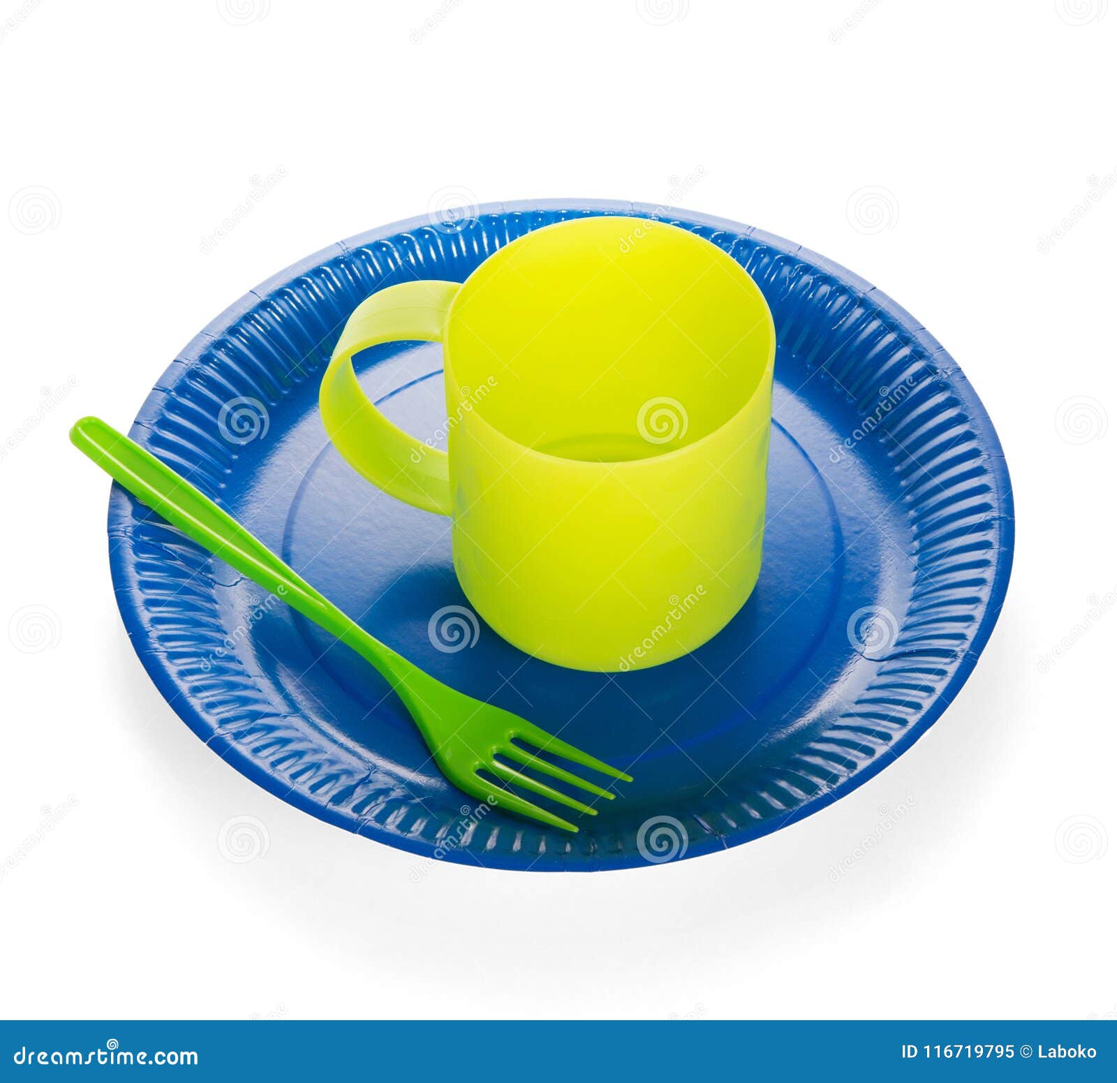 Set of Disposable Plastic Tableware for Eating Isolated on White Stock Image Image of