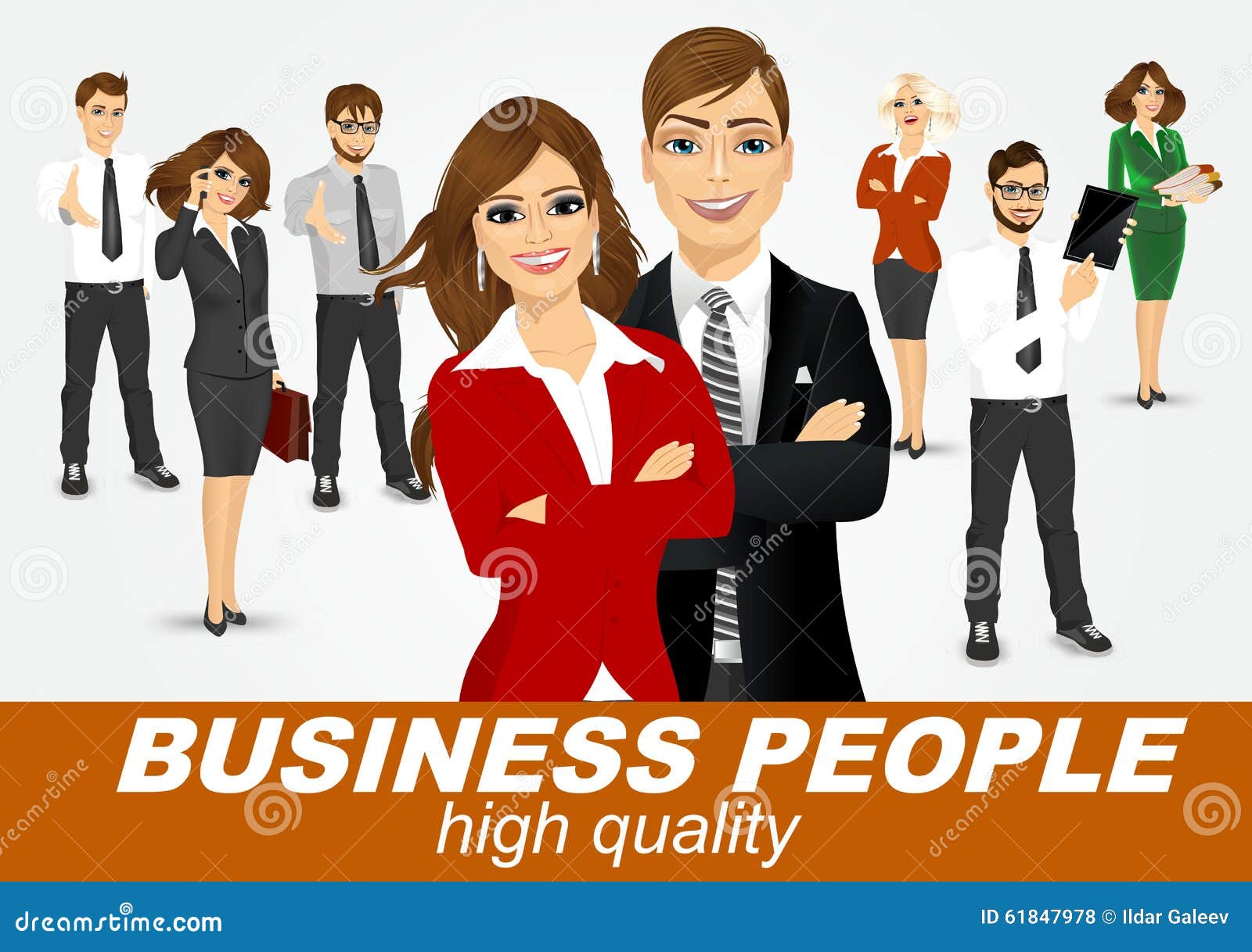 Set of Diverse Business People Stock Vector - Illustration of employer ...