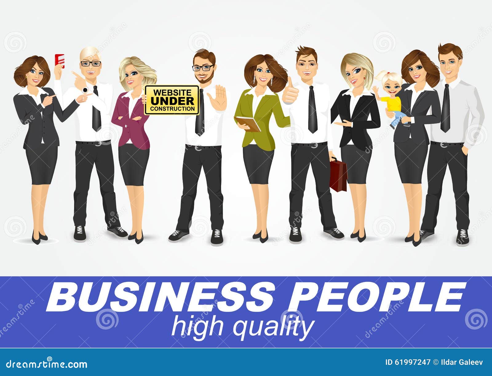 Set of Diverse Business People Stock Vector - Illustration of ...