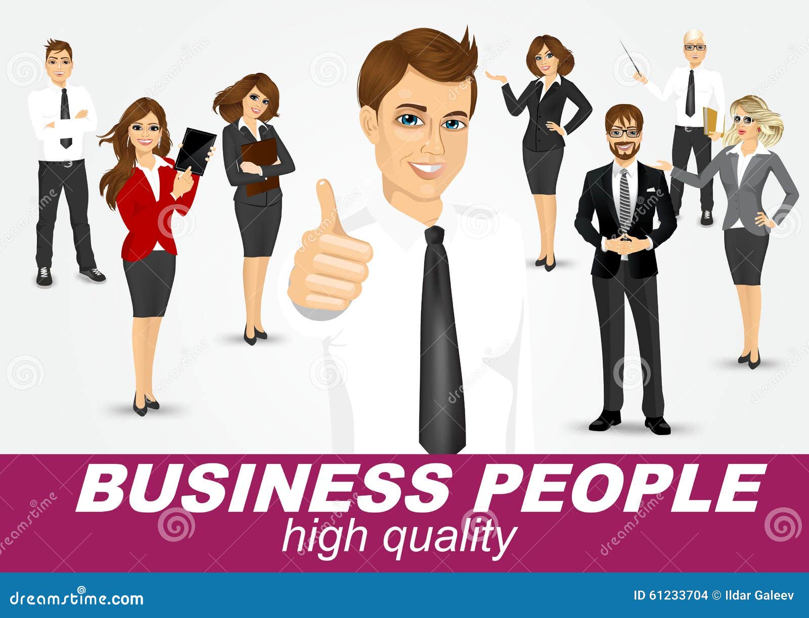 Set of Diverse Business People Stock Vector - Illustration of office ...