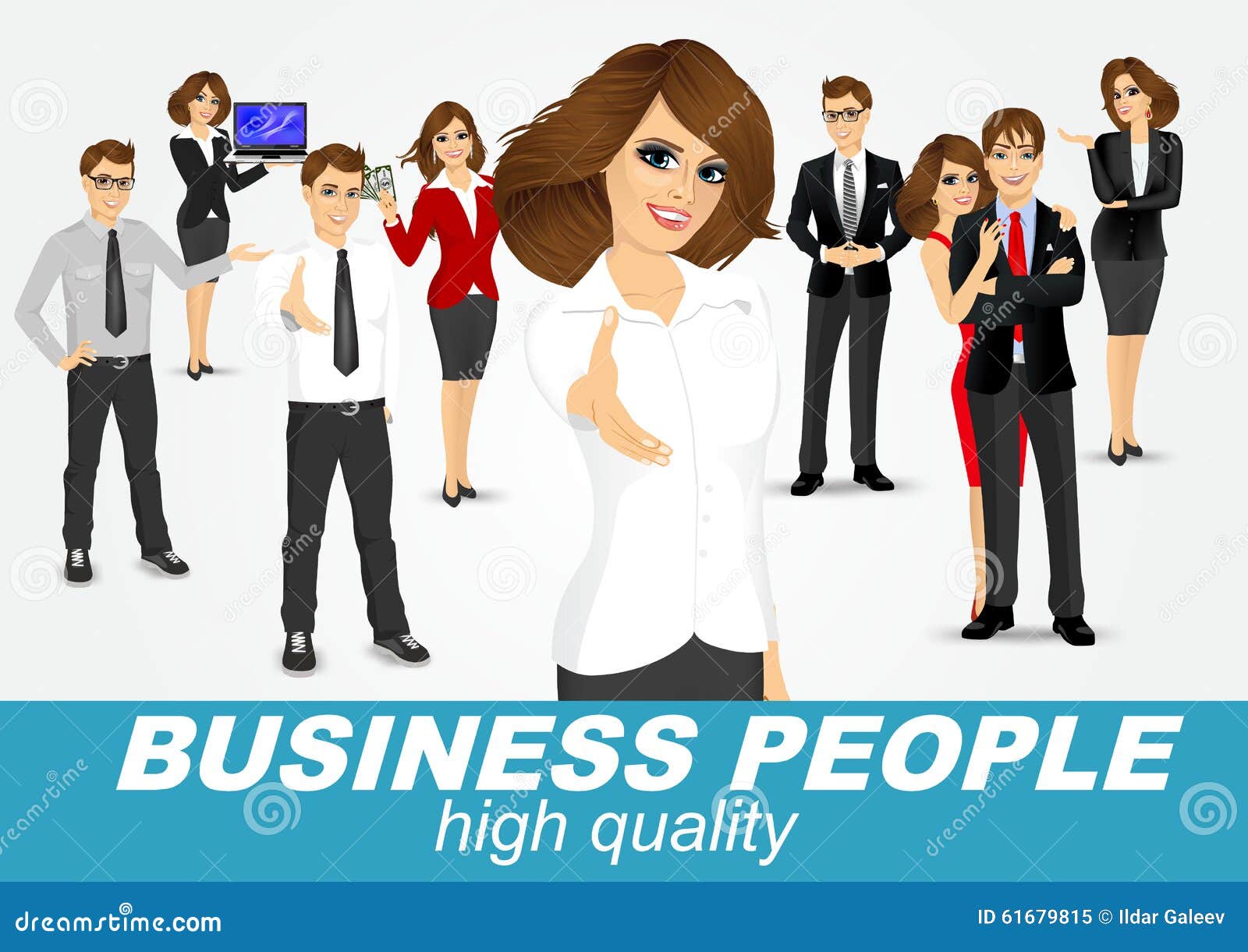 Set of Diverse Business People Stock Vector - Illustration of office ...