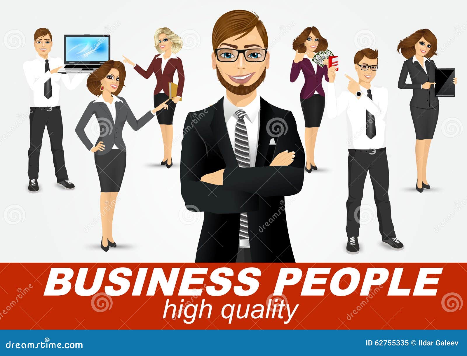 Set of Diverse Business People Stock Vector - Illustration of business ...