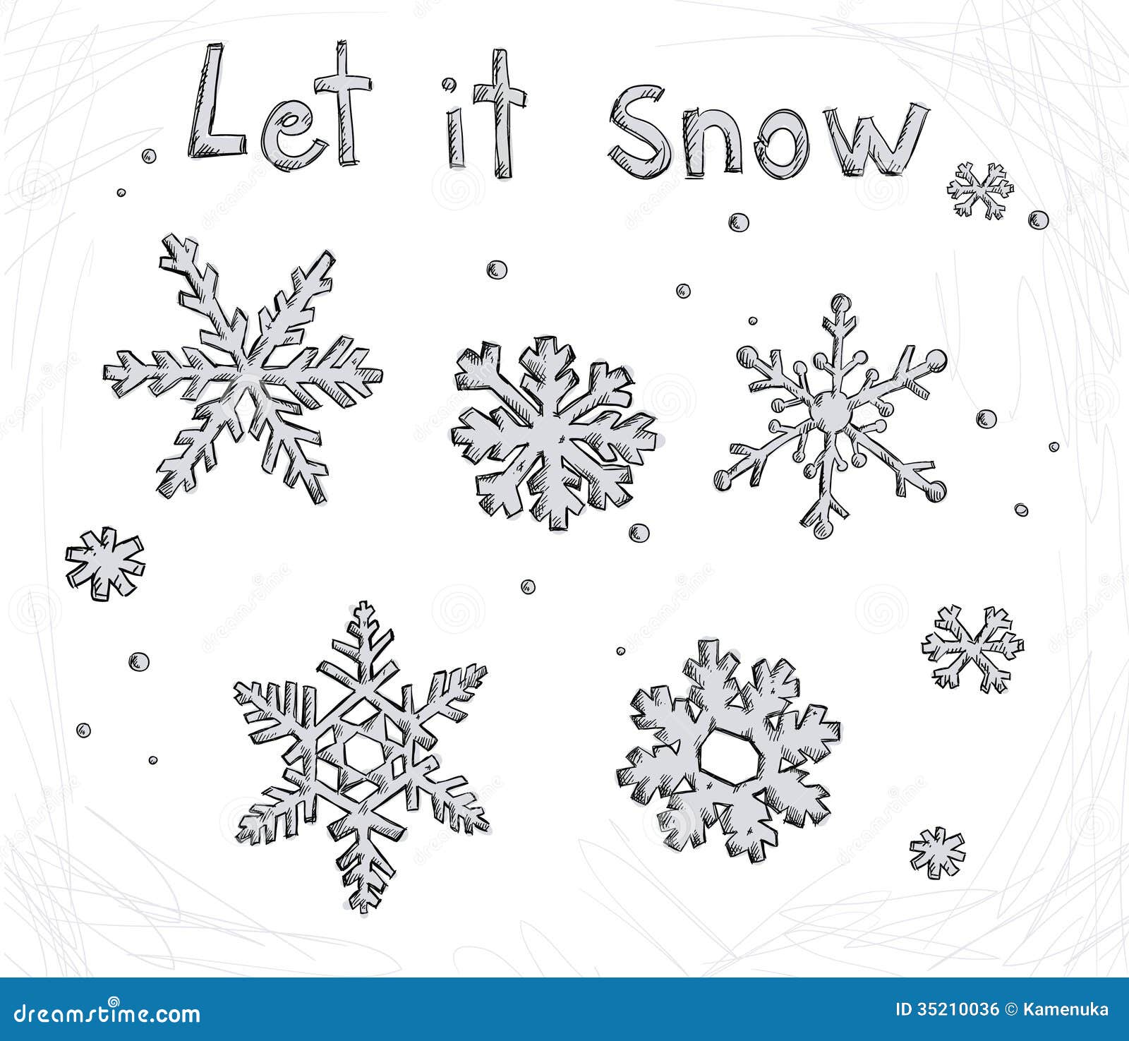 Snow flakes Doodle Stock Vector by ©yusak_p 54948693