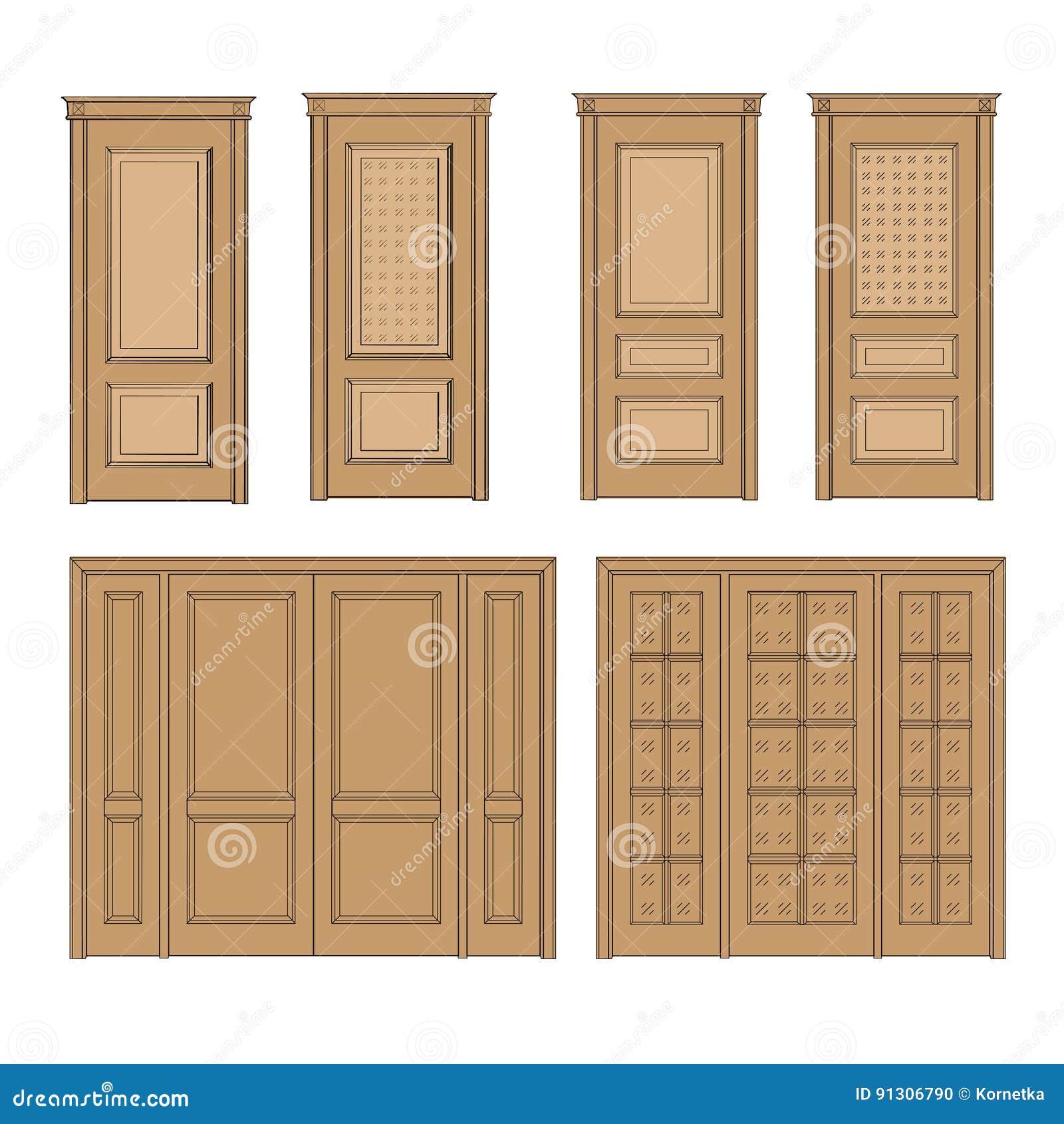 Simple Door Design Drawing
