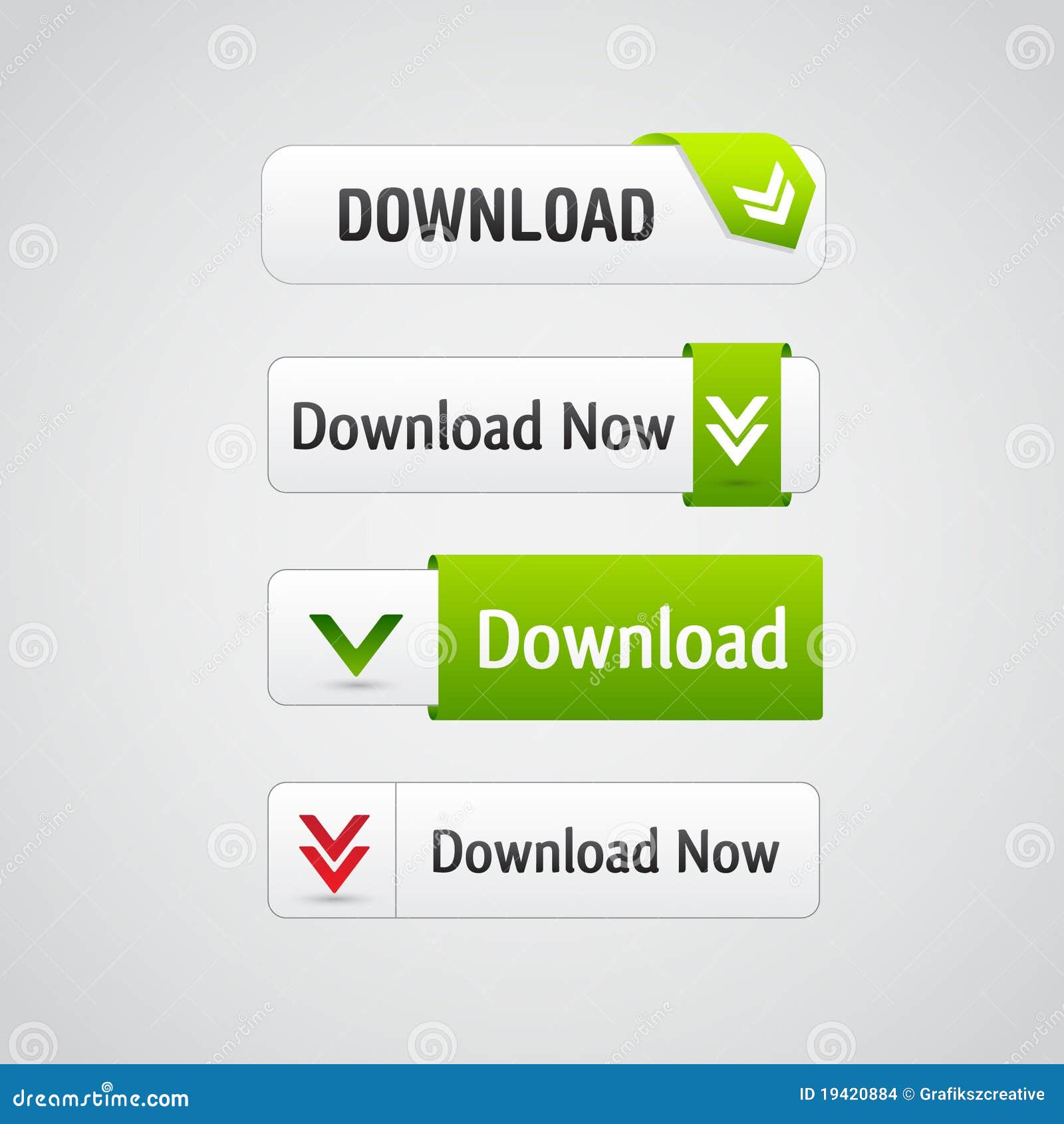 set of download buttons