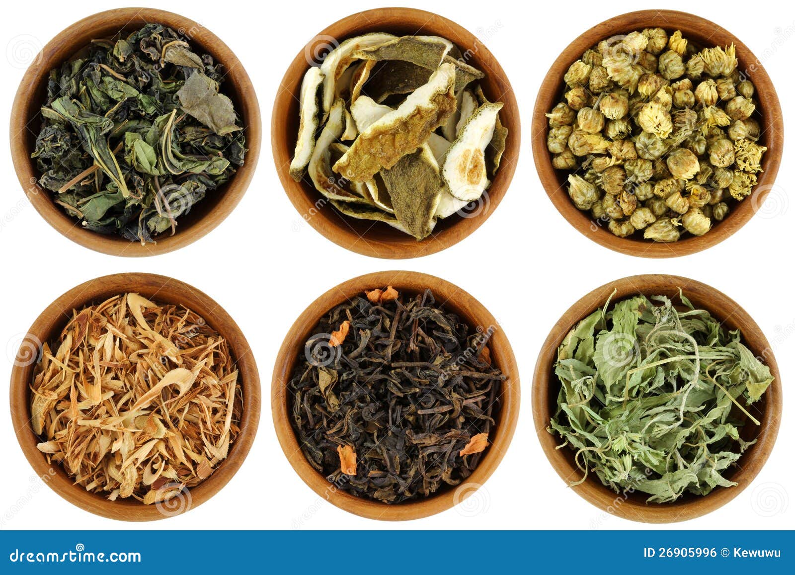 A Set of Dried Herbal Tea Isolated on White Stock Photo Image of