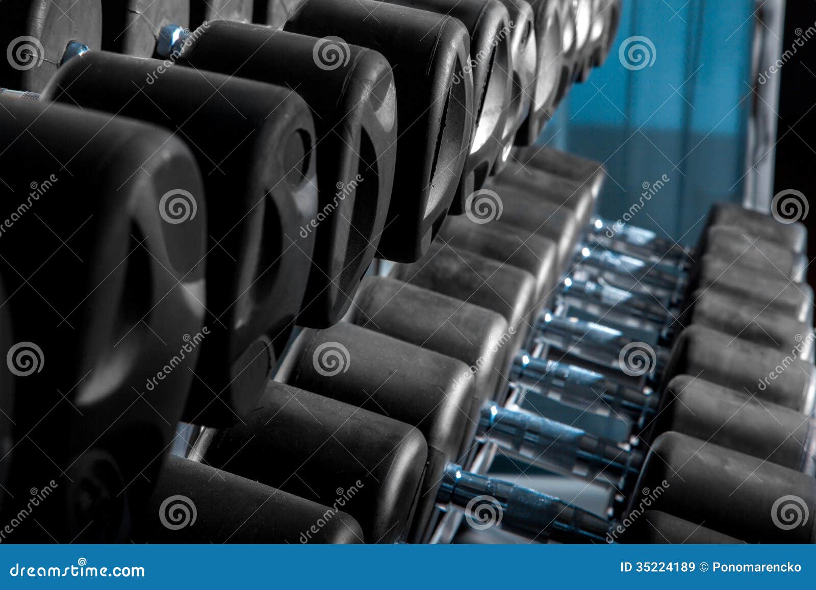 Set of dumbbells stock image. Image of exercises, weight 35224189