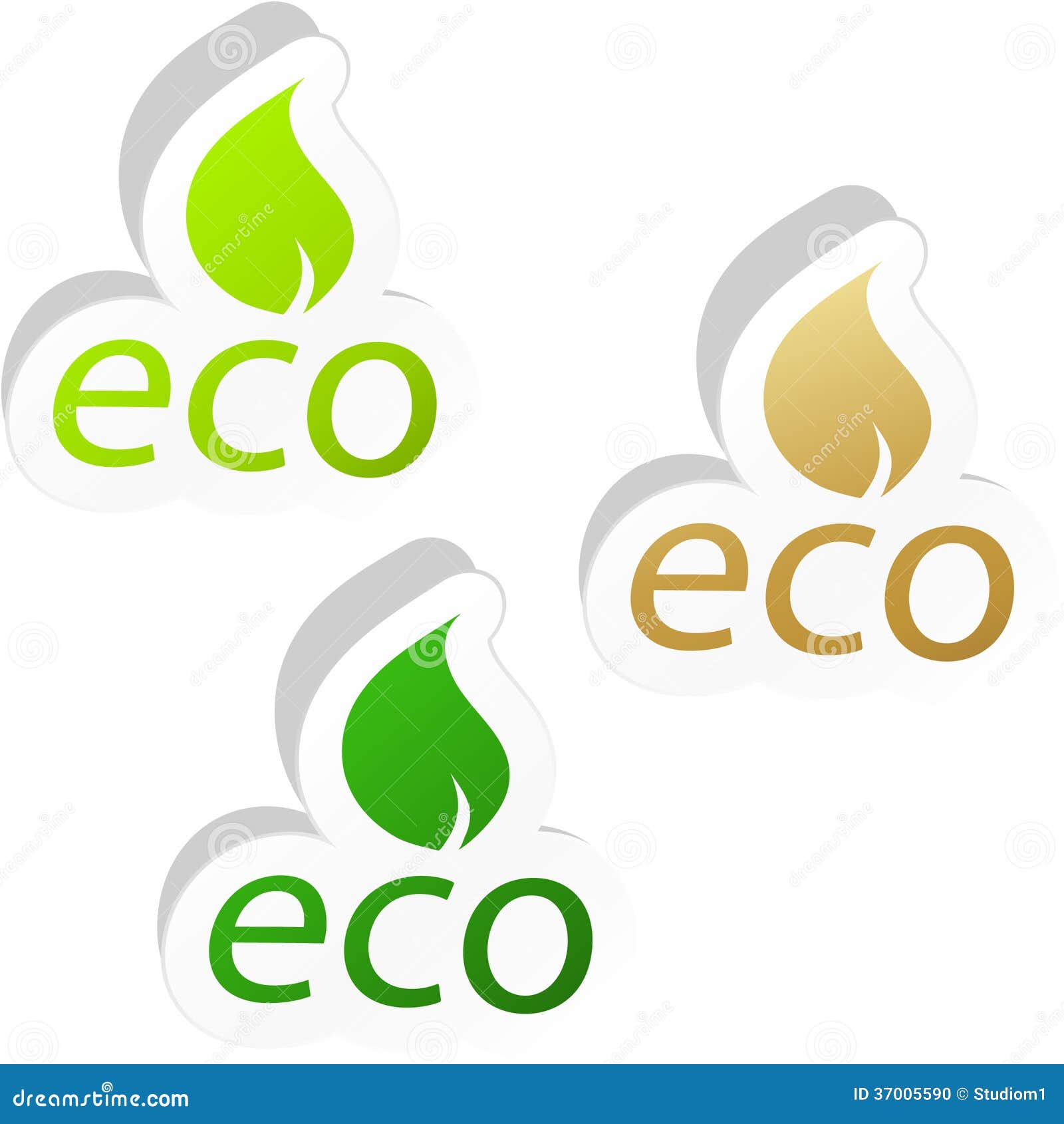 Set of eco friendly signs. stock vector. Illustration of concept 37005590