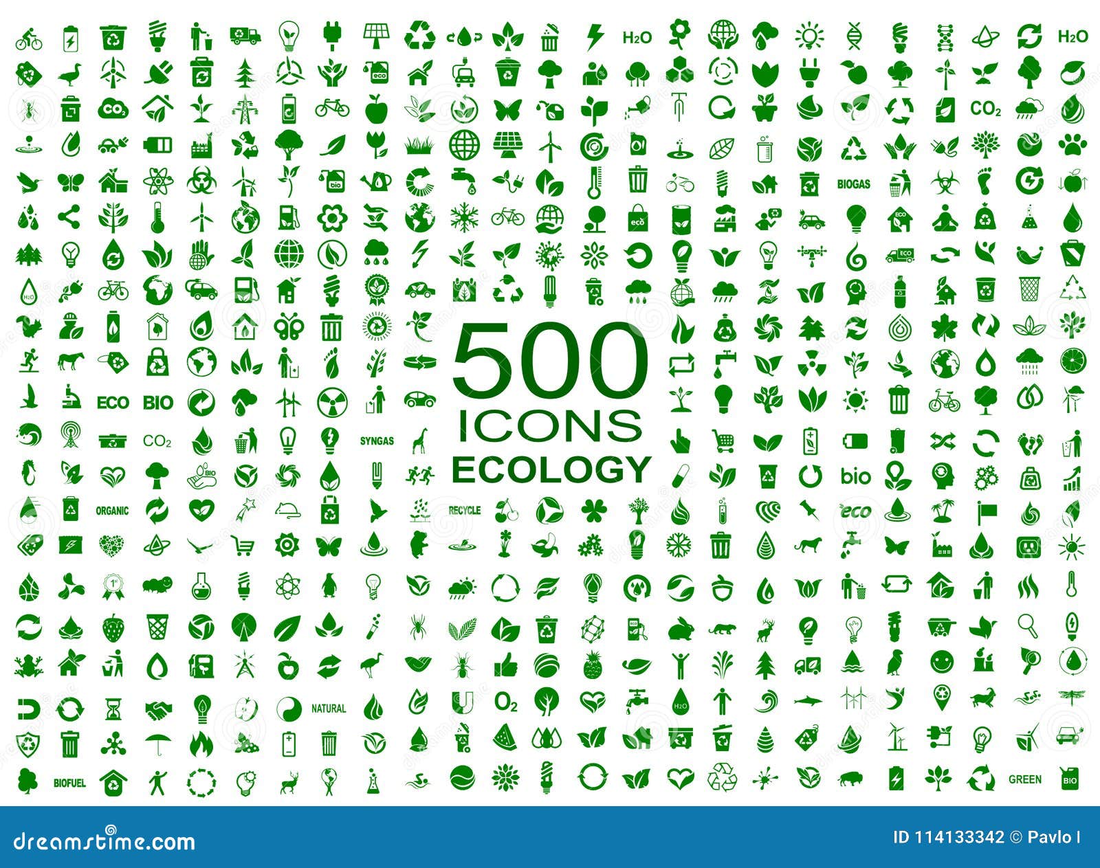 set of 500 ecology icons - 