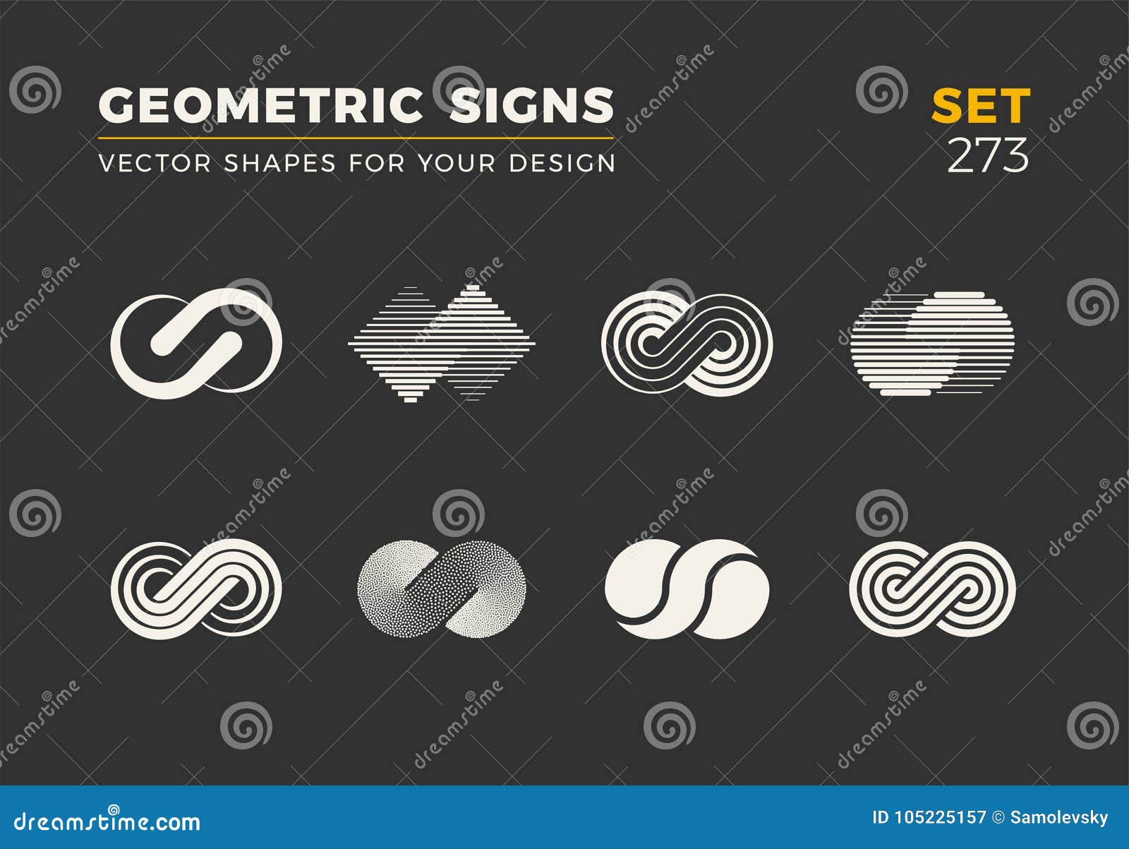 set of eight minimalistic trendy s. stylish  logo emblems for your . simple geometric signs collection.