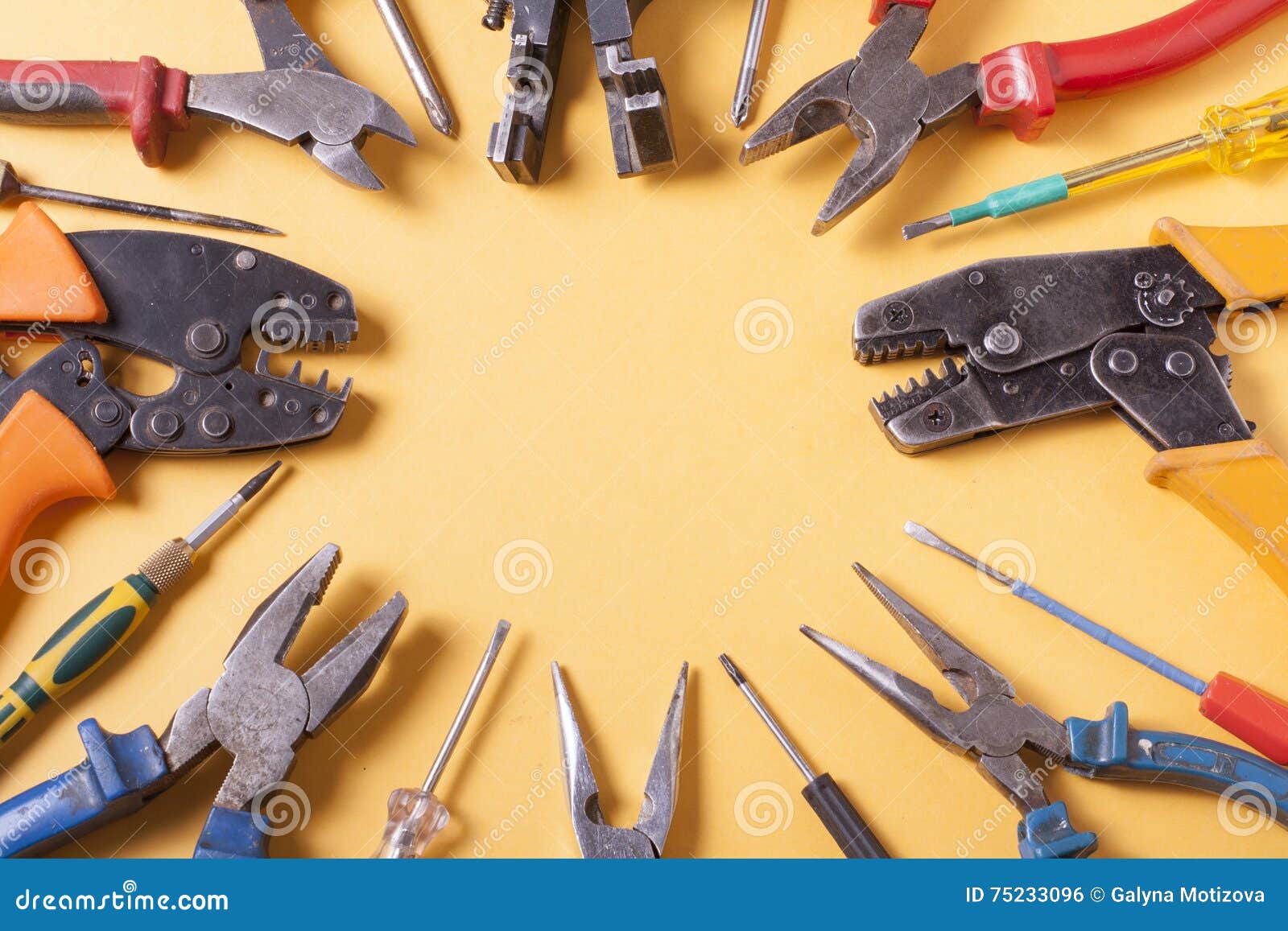 Set of Electrical Tool. Accessories for Engineering Work, Energy