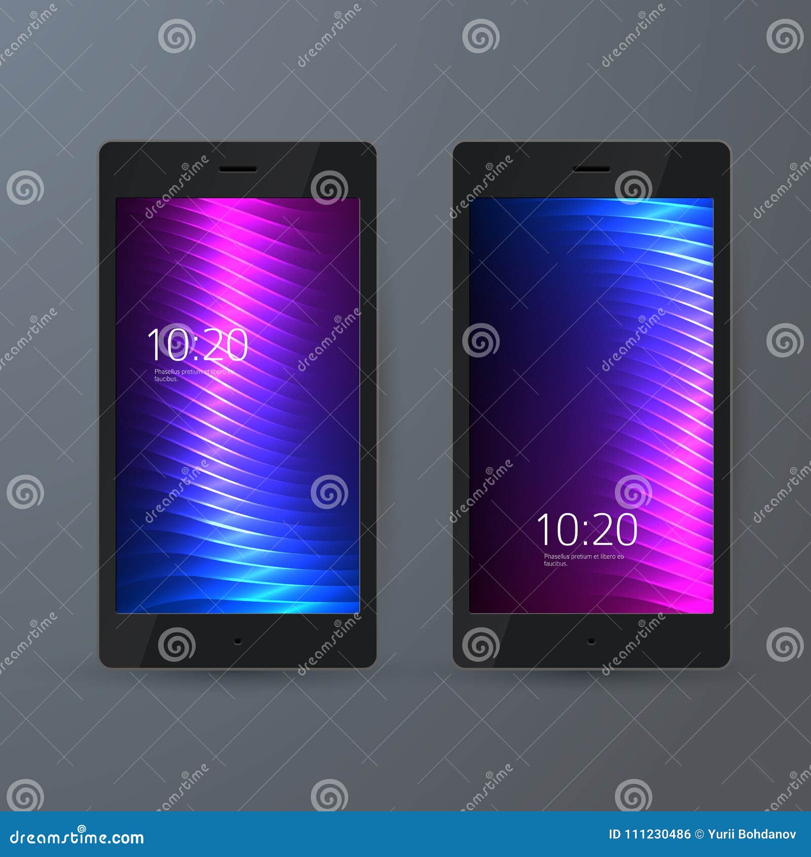 Download Mobile Mockup Vertical Banner Background Blue Purple Neon ...