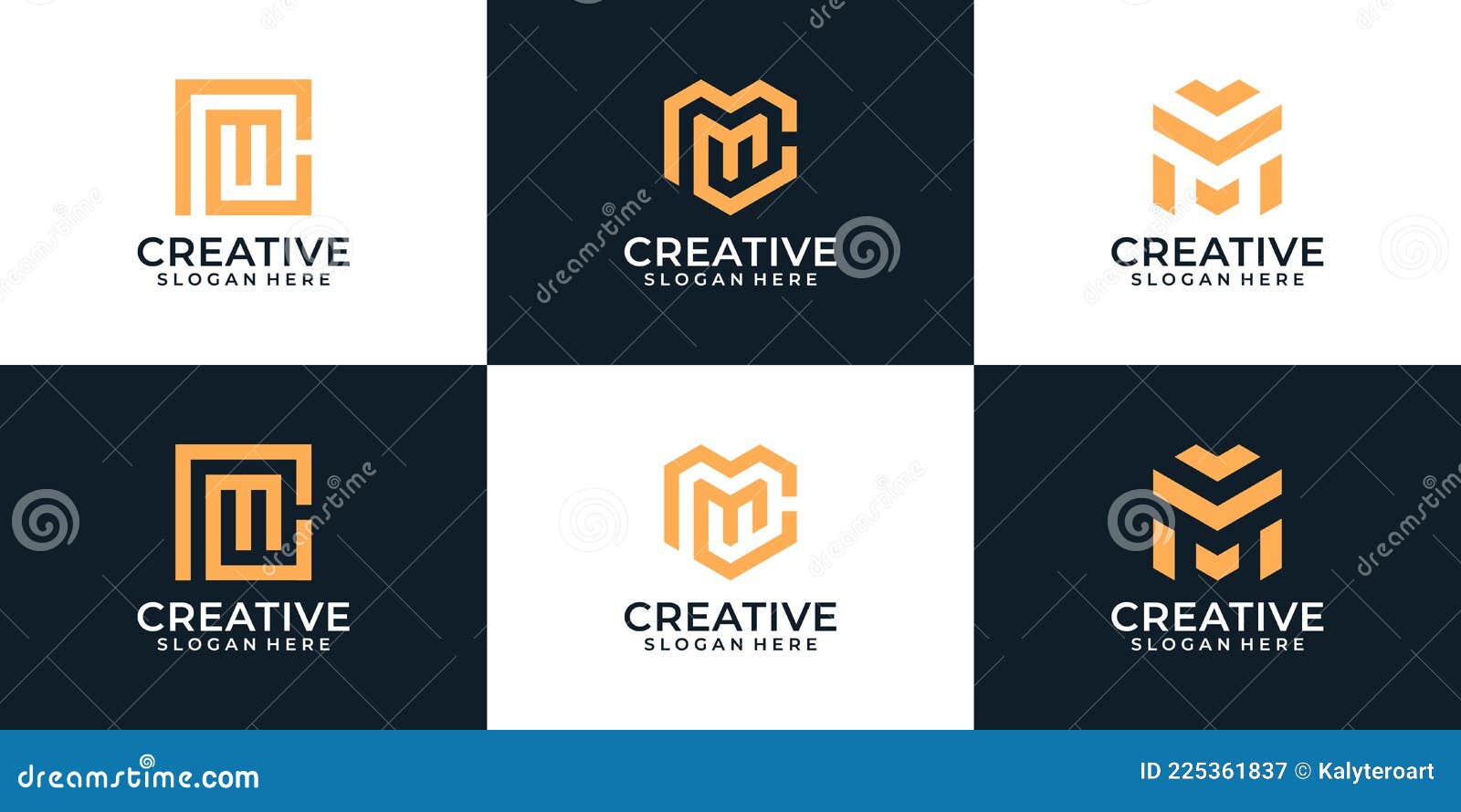 Set of Elegant Typography of Letter M Logo Design Elements Inspiration  Stock Vector - Illustration of elements, idea: 225361837