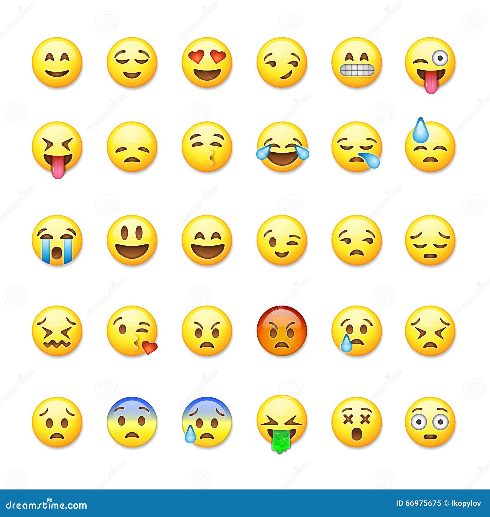 set of emoticons, emoji on