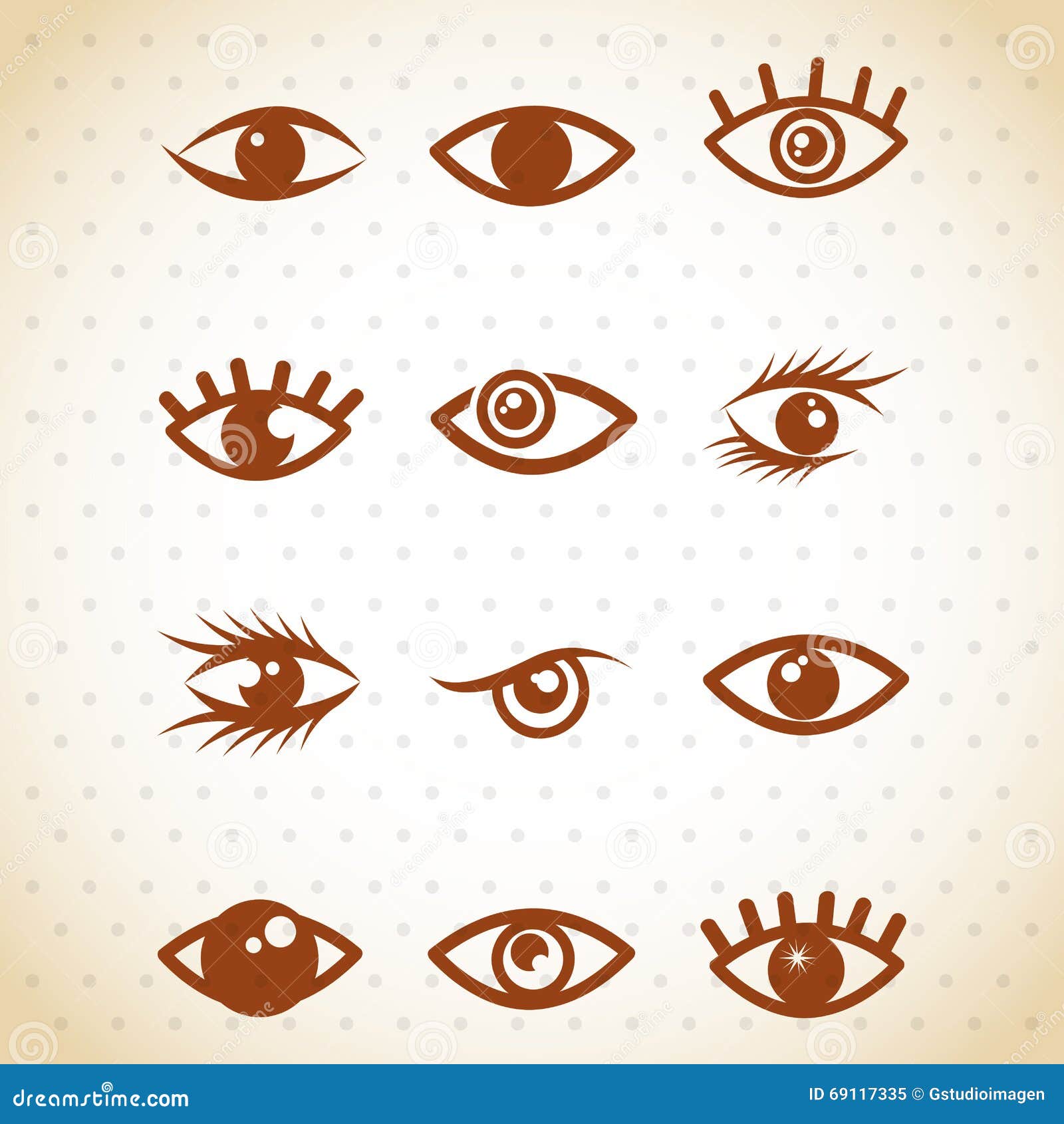 high eyes clipart hand