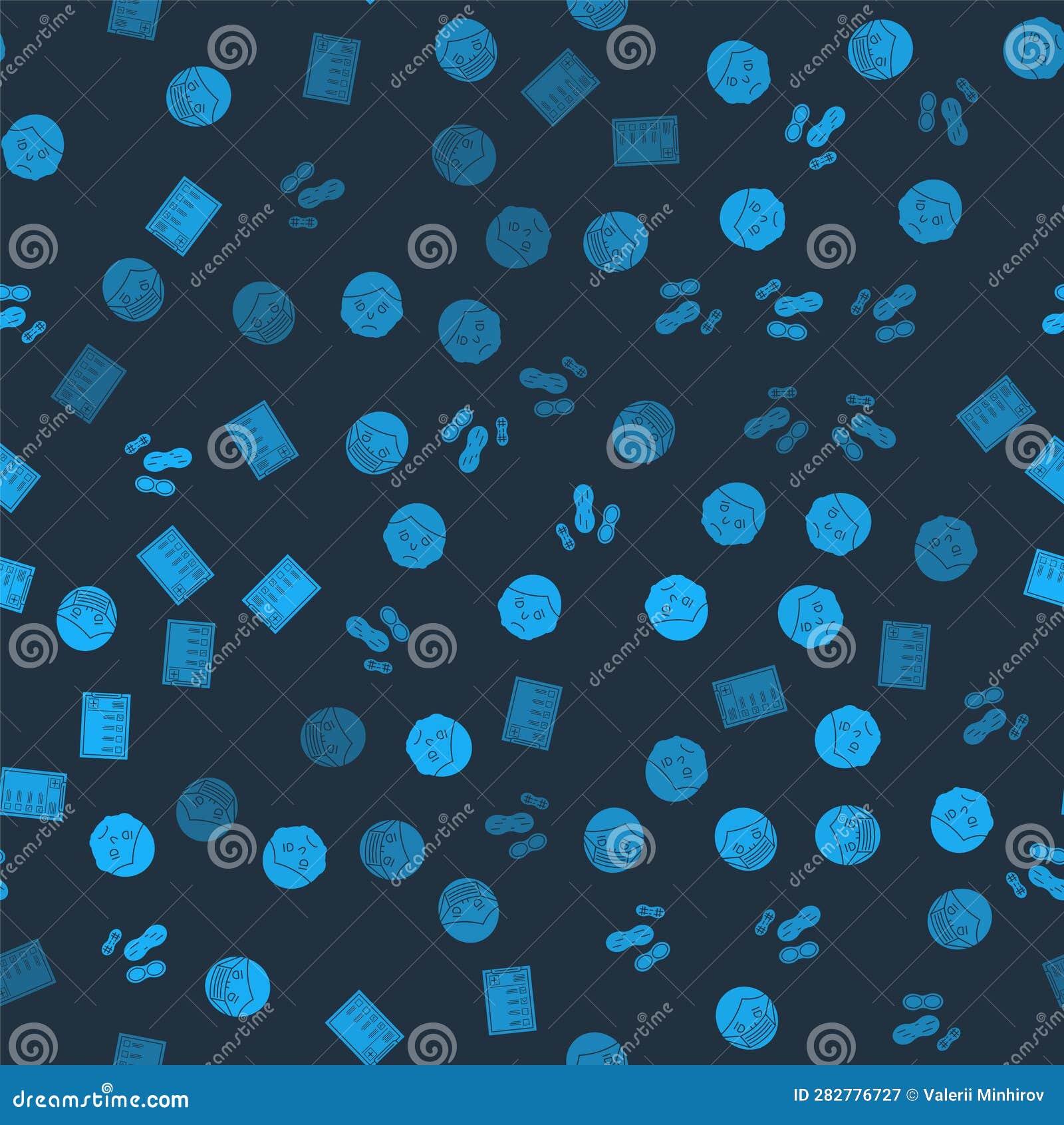 Set Face in Protective Mask, Inflammation on Face, Peanut and Clinical