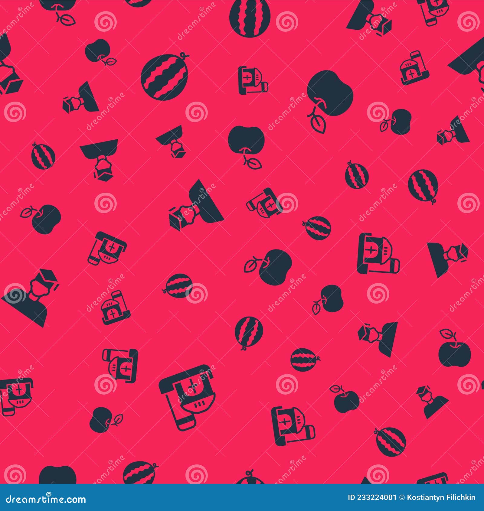 Set Farm House, Watermelon, Graduate and Graduation Cap and Apple on