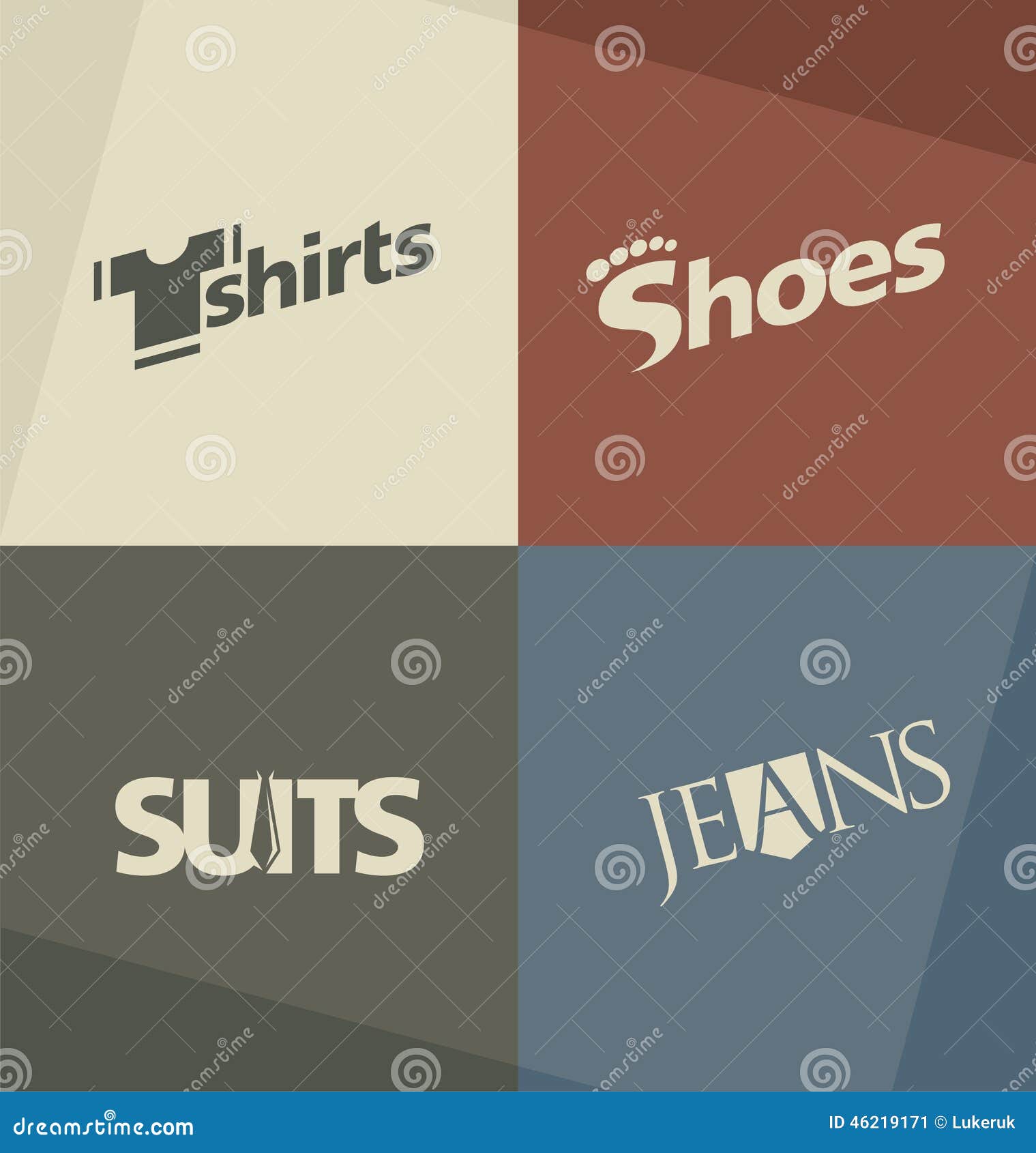 Set Of Fashion Logo Design Concepts Stock Vector Illustration Of