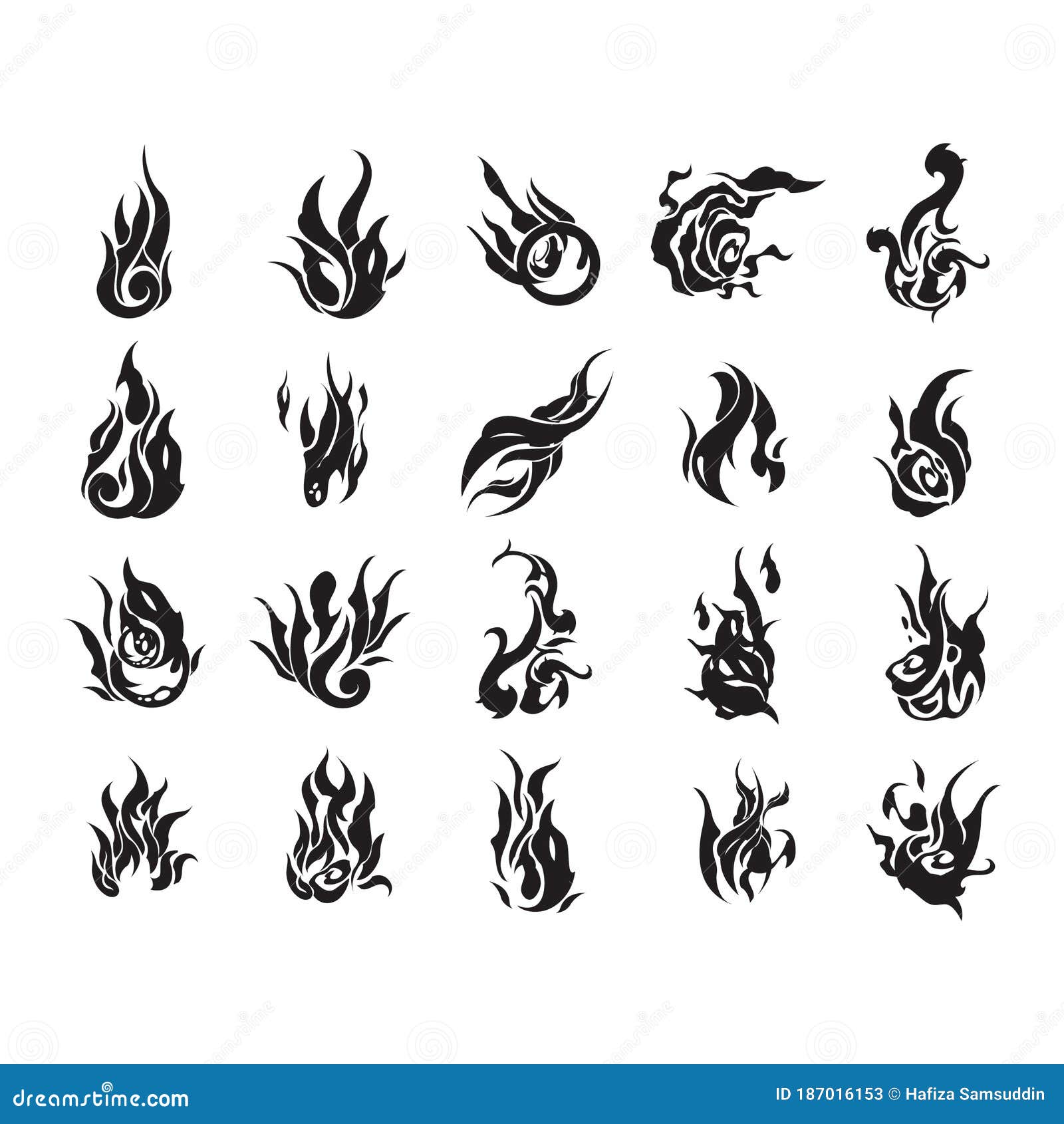 Premium Vector | Fire symbol logo tattoo design vector illustration